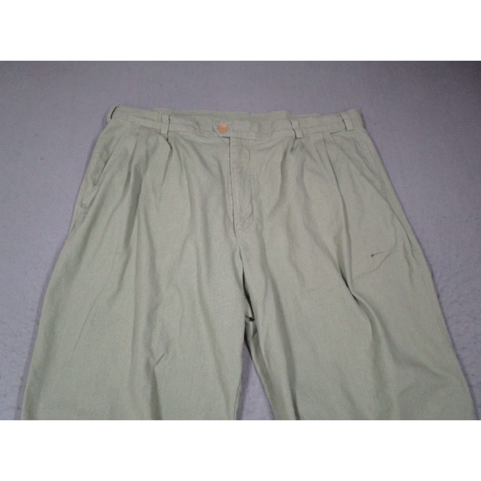 Patagonia VINTAGE Patagonia Pants Mens 40 Green Pleated Chinos Y2K Made in USA 40x33 Size US 40 / EU 56 - 2 Thumbnail