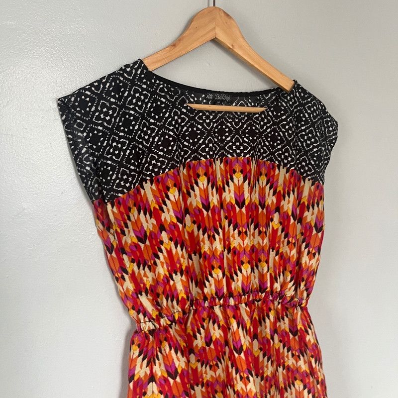 Designer BeBop Women's Multicolored Pattern Casual Dress Medium Size M / US 6-8 / IT 42-44 - 3 Thumbnail