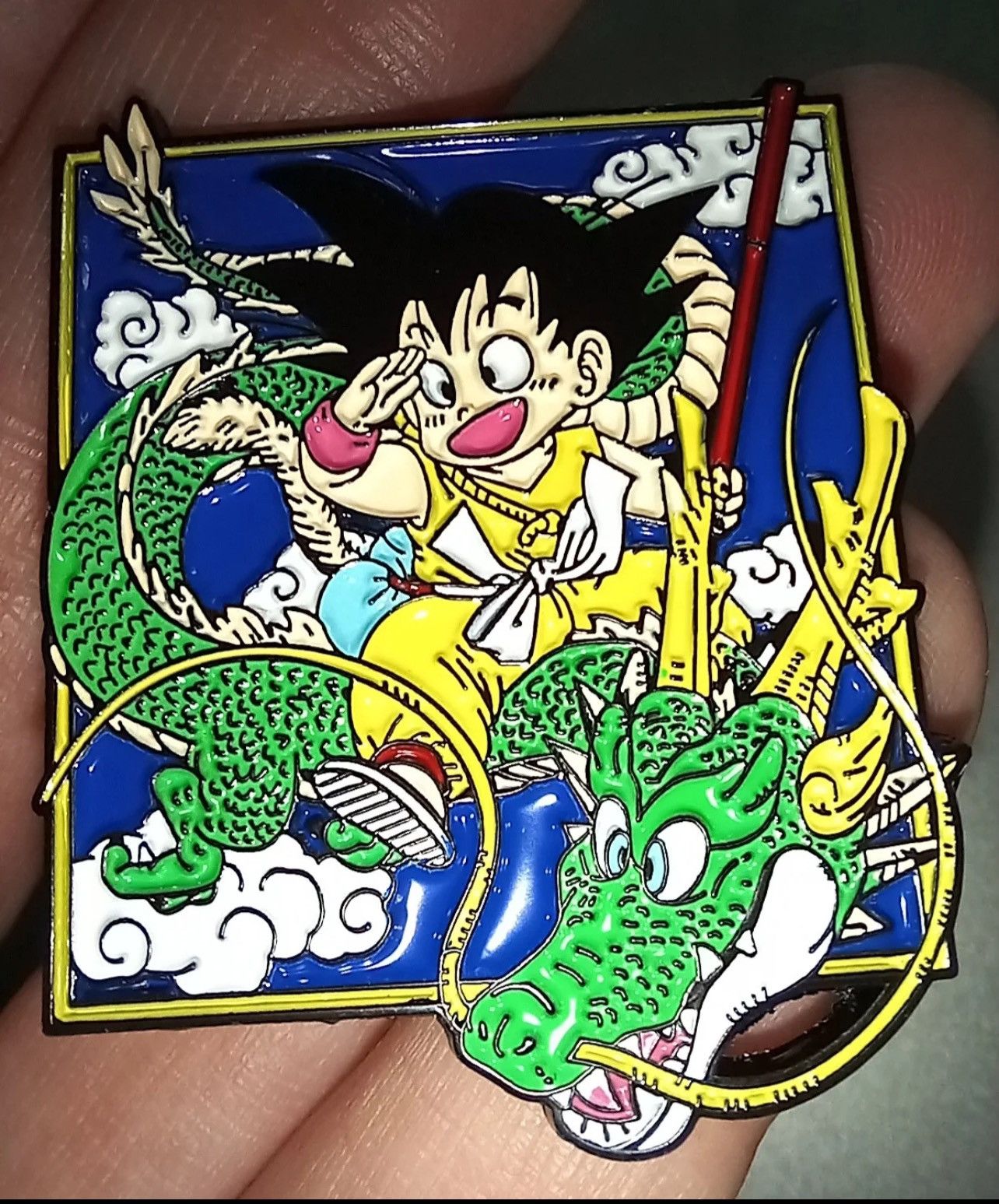 Vintage Enamel Pin Hero With Green Dragon Master Size ONE SIZE - 2 Thumbnail