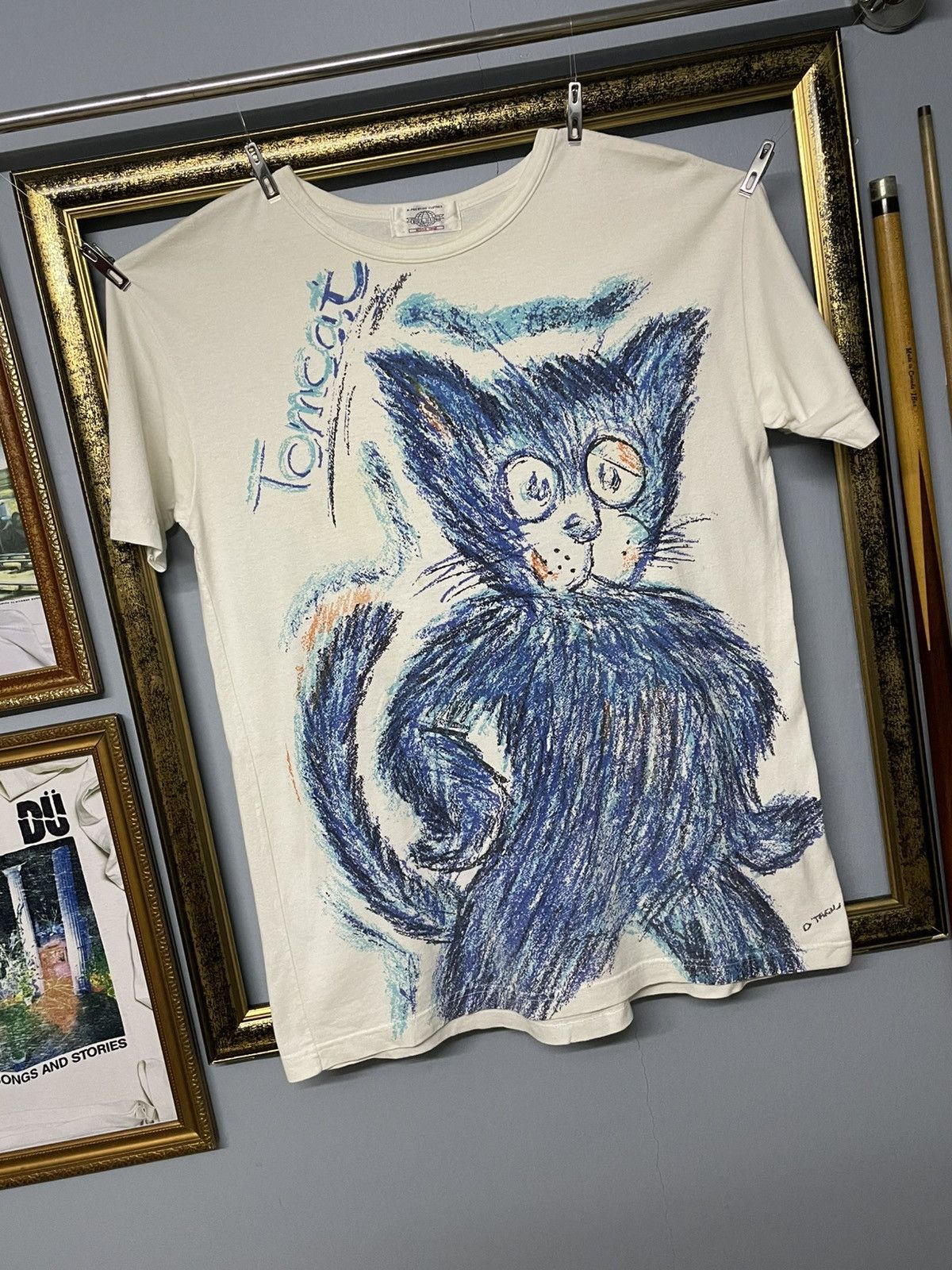 Designer × Vintage Vitage 1990s Designer Tom Cat Arwork Summer Fullprint Tee Size US M / EU 48-50 / 2 - 2 Thumbnail