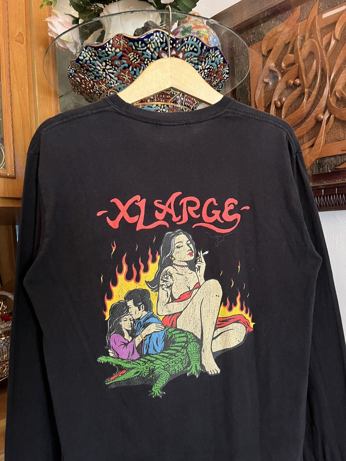 Xlarge Vintage XLARGE Fire Taba and Girl Longsleeve Size US M / EU 48-50 / 2 - 1 Thumbnail
