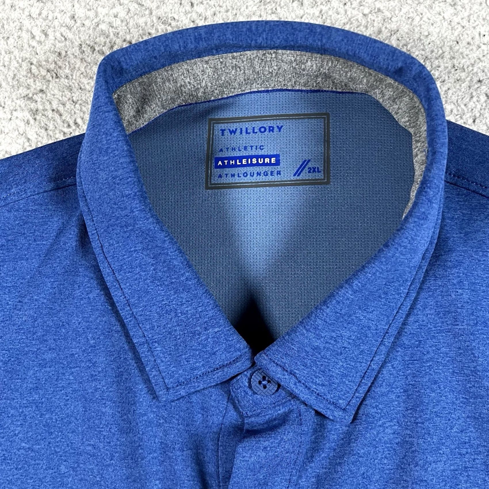 Vintage Twillory Shirt Mens 2XL Blue Button Performance Athleisure Long Sleeve Stretch Dress Shirt Size US XXL / EU 58 / 5 - 3 Thumbnail