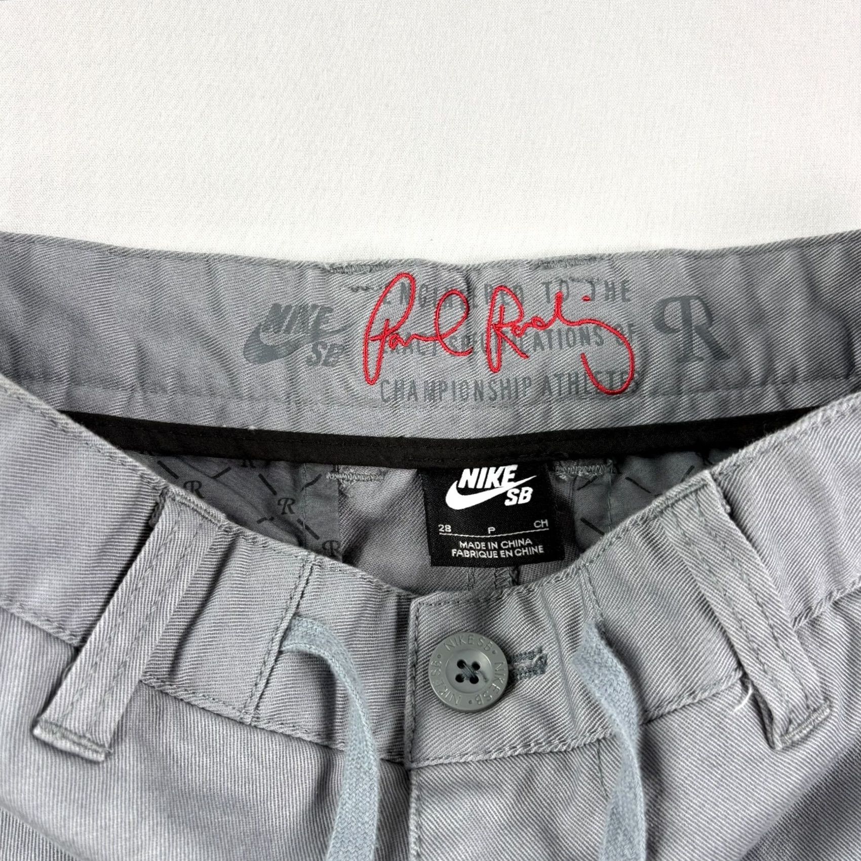 Nike Nike SB Pants Mens 28x30 Gray Chino Paul Rodriguez Skateboarding Skater Pants Size US 28 / EU 44 - 4 Thumbnail