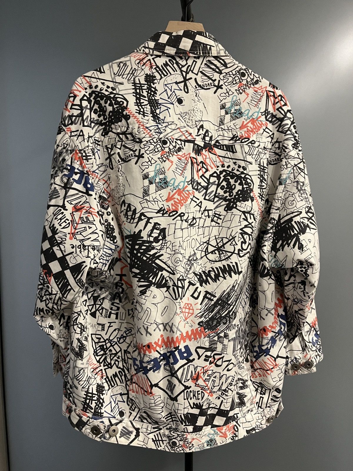 Maison Margiela Margiela Graffiti Print Oversized Denim Jacket Size US S / EU 44-46 / 1 - 2 Thumbnail