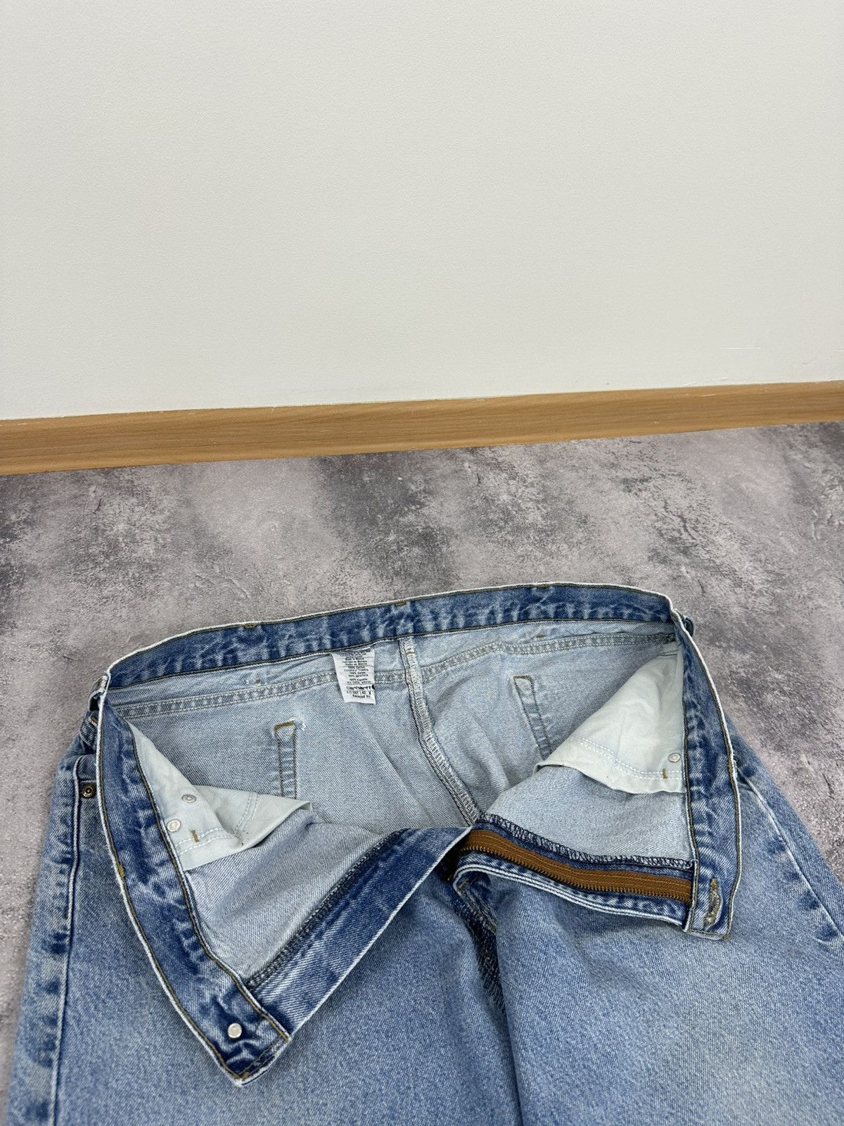 Vintage 90s Carhartt USA Light Blue Baggy Utility Hype Jeans