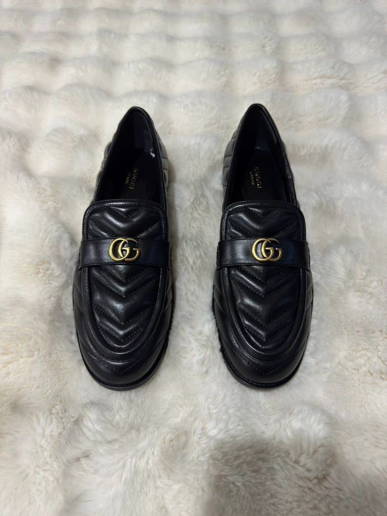 Gucci Gucci GG Logo Leather Loafers - dmc Size US 10.5 / EU 43-44 - 1 Thumbnail