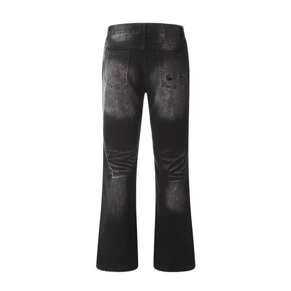 VIBE Men's hippie back pocket ripped washed flared jeans Size US 34 / EU 50 - 2 Thumbnail