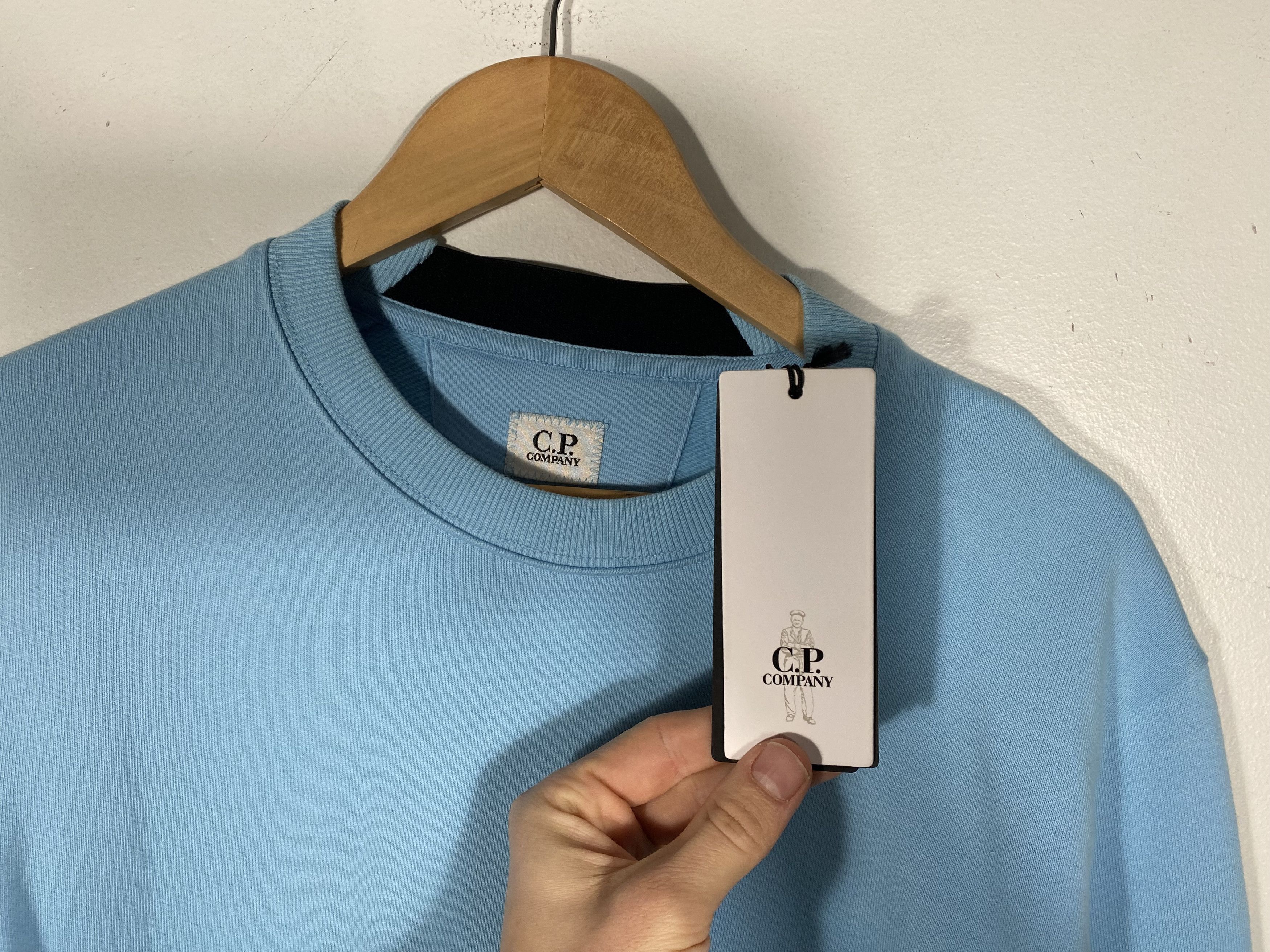 C.P. Company C.P. Company Diagonal Raised Fleece Lens Crewneck Blue Size US M / EU 48-50 / 2 - 3 Thumbnail