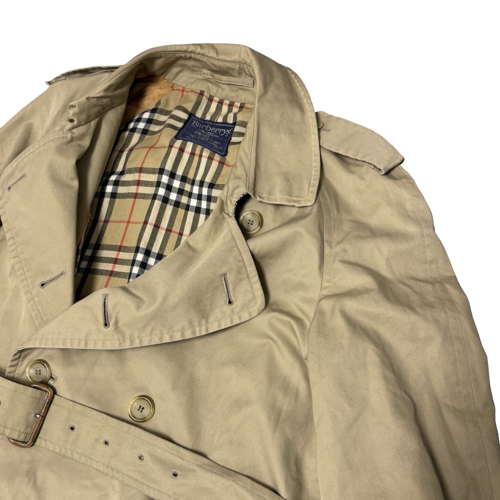 Burberry Vintage Burberry Trench Coat 80s Made In England Nova Check Size US L / EU 52-54 / 3 - 8 Thumbnail