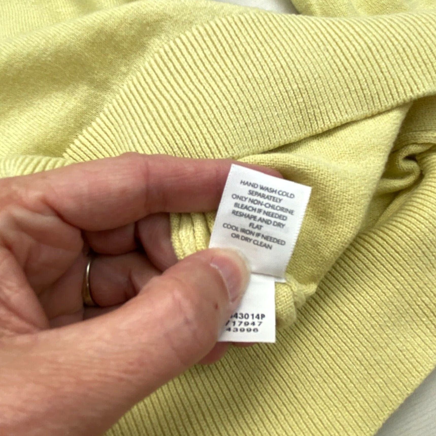 J. Jill J Jill Womens Sweater Small Yellow Silk Cotton Size S / US 4 / IT 40 - 4 Thumbnail