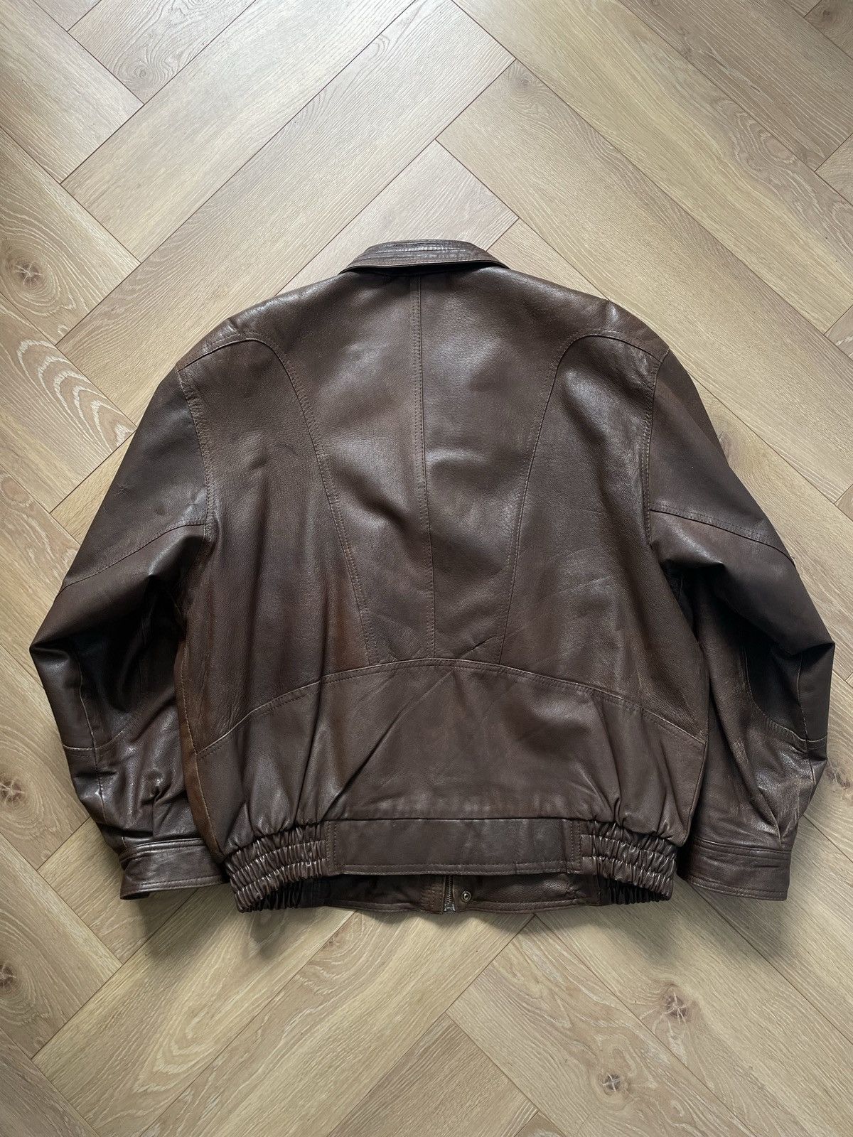 Vintage Vintage Y2k Black Real Leather Zip Bomber Jacket Avant Garde Size US XL / EU 56 / 4 - 6 Thumbnail
