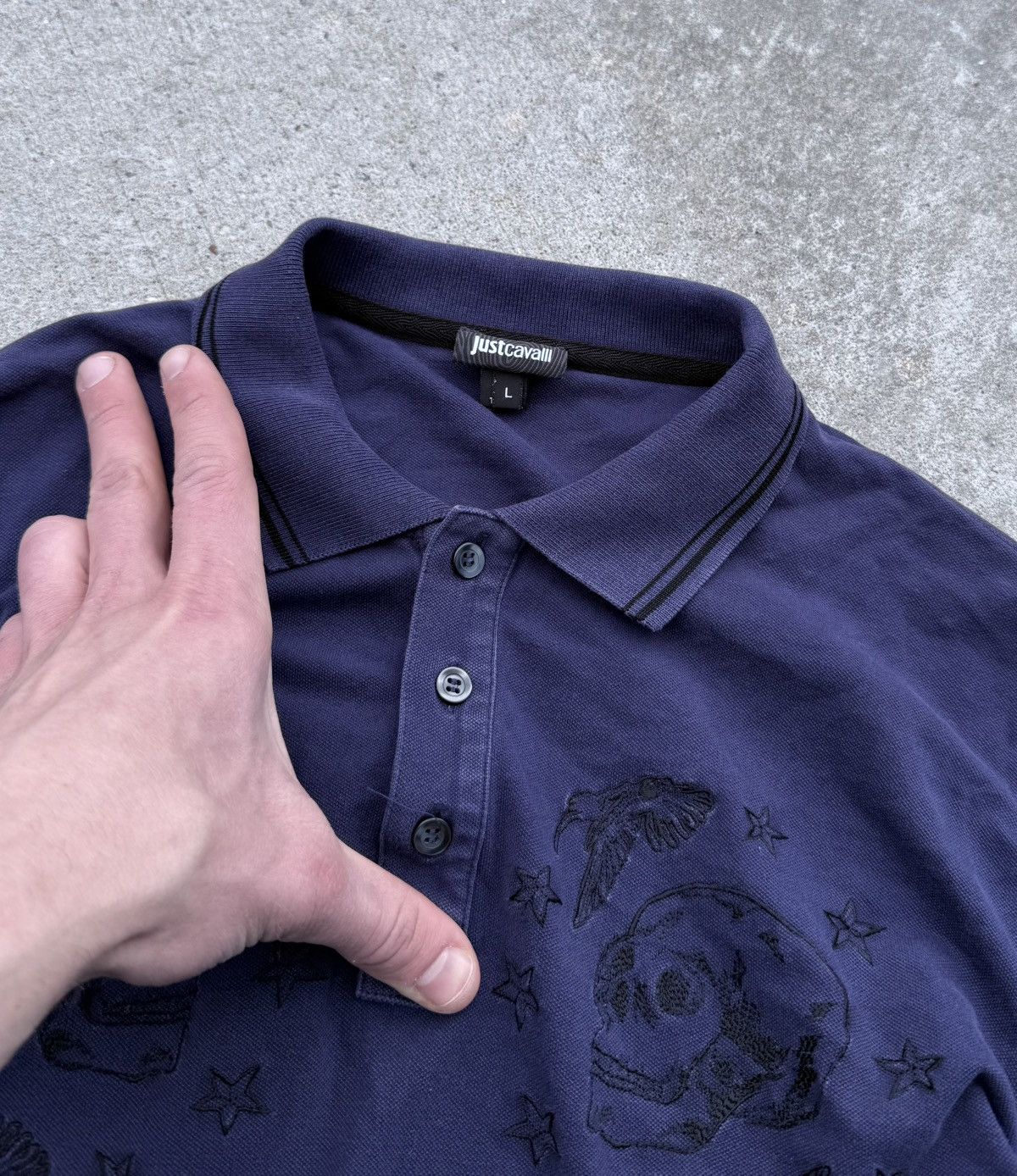 Other Vintage Just Cavalli Y2K streetwear luxury rare polo shirt Size US L / EU 52-54 / 3 - 9 Thumbnail