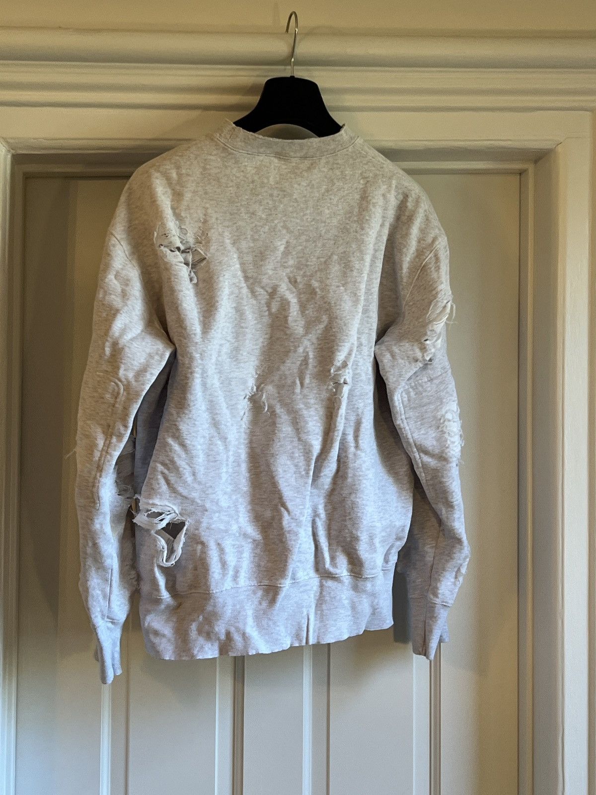 Our Legacy Distressed Patch Sweatshirt in Light Grey Size US M / EU 48-50 / 2 - 2 Thumbnail