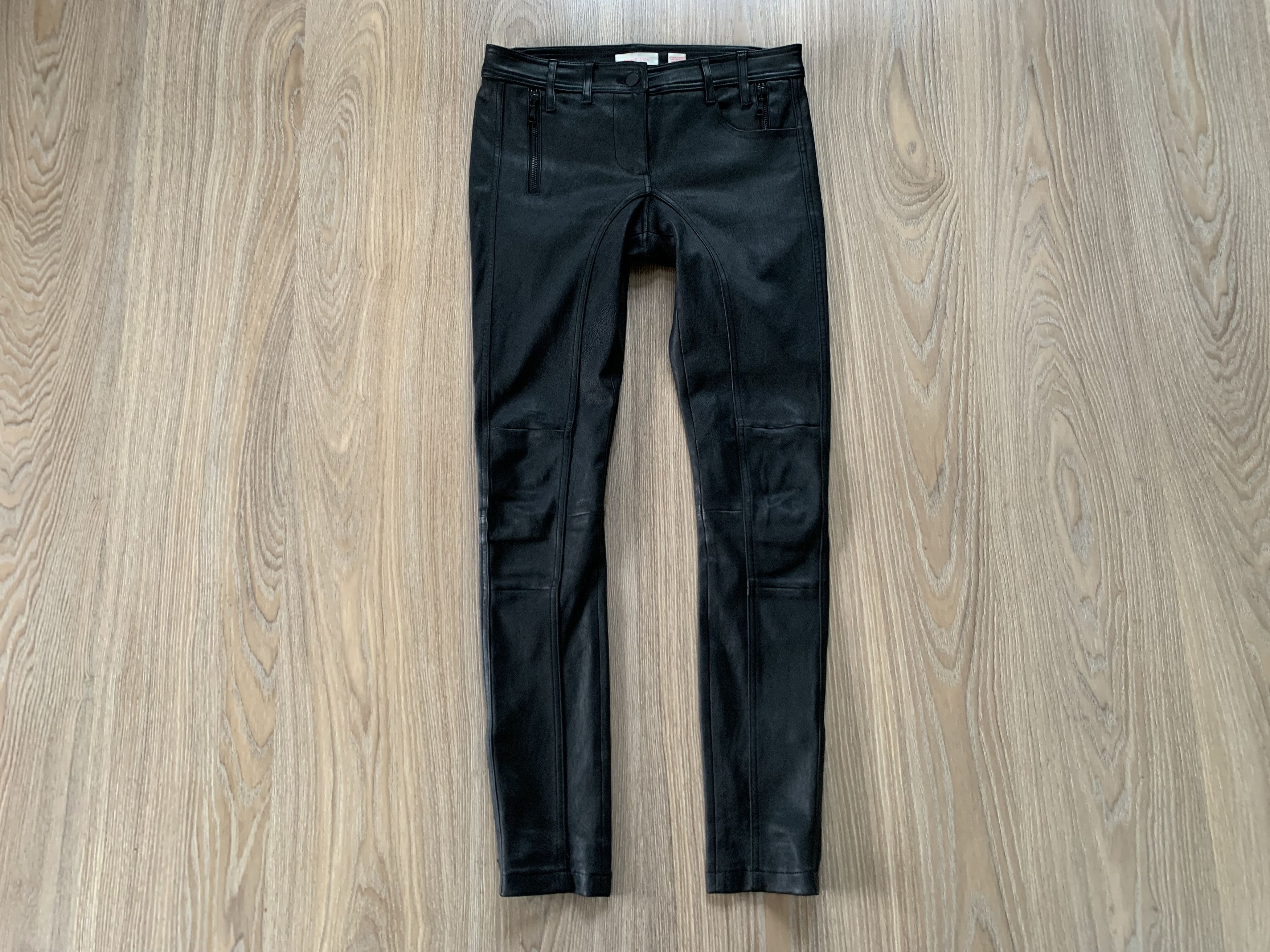 Leather × SAS × Vintage Sass & Bide Australia Women's Lamb Leather Pants Size 27" / US 4 / IT 40 - 2 Thumbnail