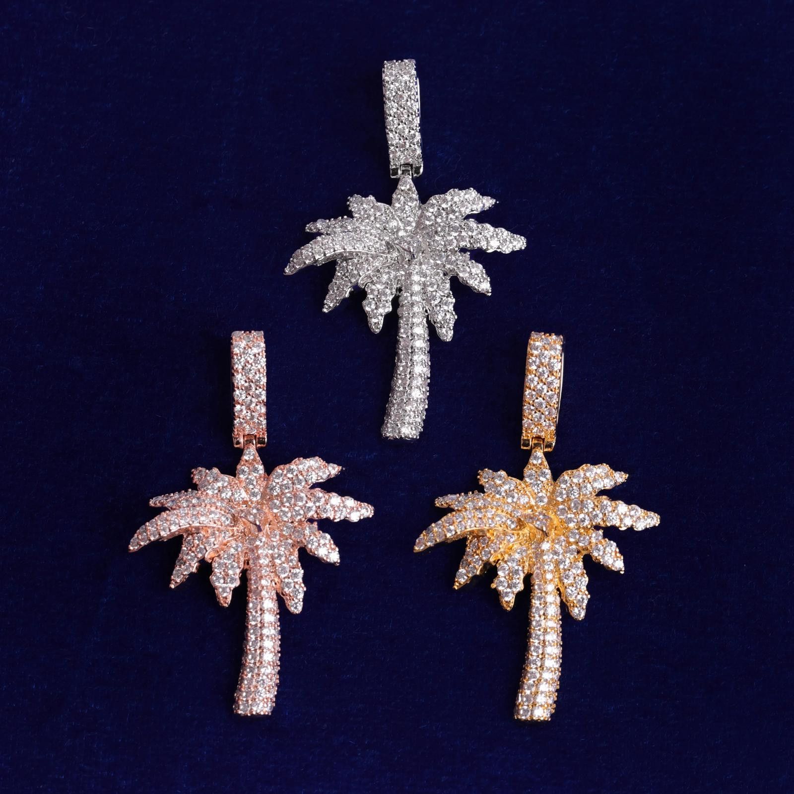 Japanese Brand Rose Gold Diamond Palm Tree Necklace Size ONE SIZE - 3 Thumbnail