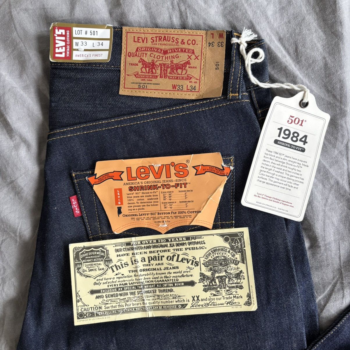 Levi's Vintage Clothing Levi’s Vintage Clothing 501 (1984) Shrink-to-fit Selvedge Size US 33 - 1 Thumbnail