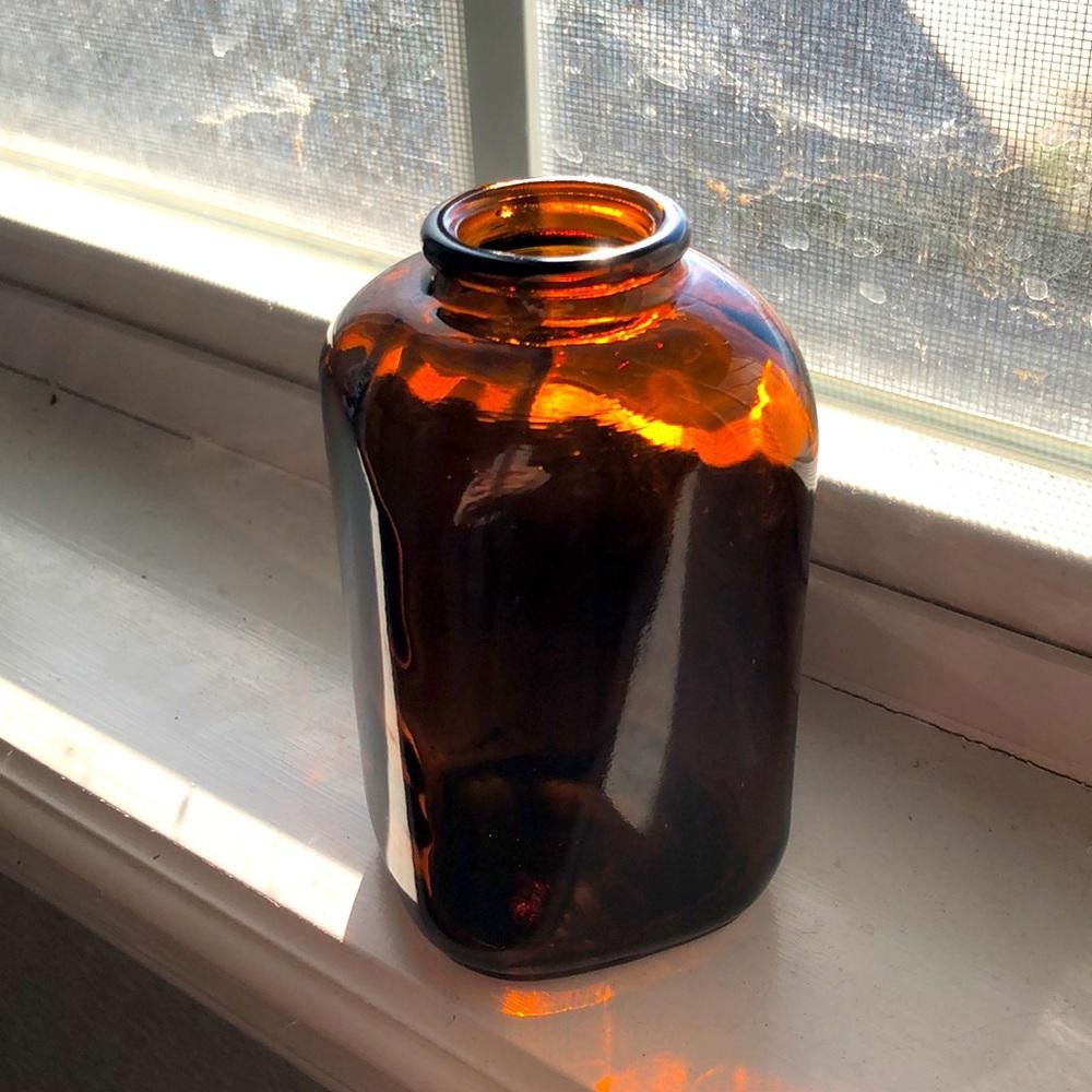 Designer Vintage 1890 Amber Glass Snuff Bottle Size ONE SIZE - 3 Thumbnail