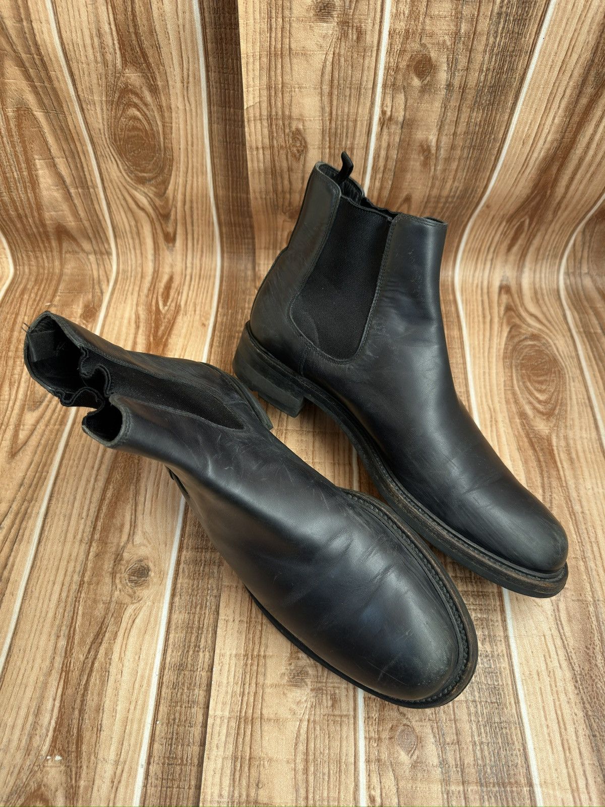 Prada Prada Black Leather Mens Vintage Chelsea Boots Size US 9 / EU 42 - 10 Thumbnail