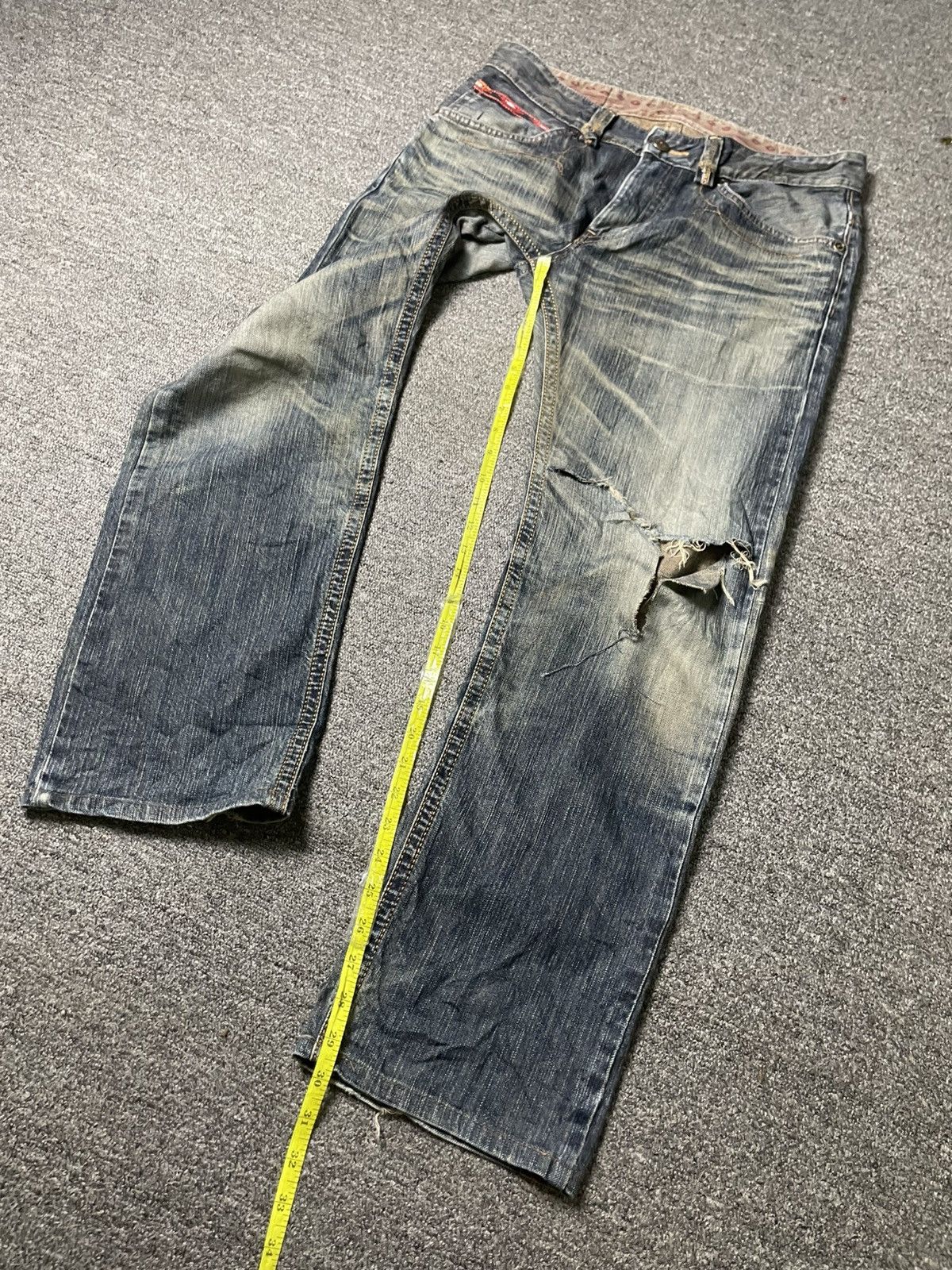 Edwin × Vintage Vintage EDWIN Distressed Denim Ripped Jeans (103) Size US 32 / EU 48 - 5 Thumbnail