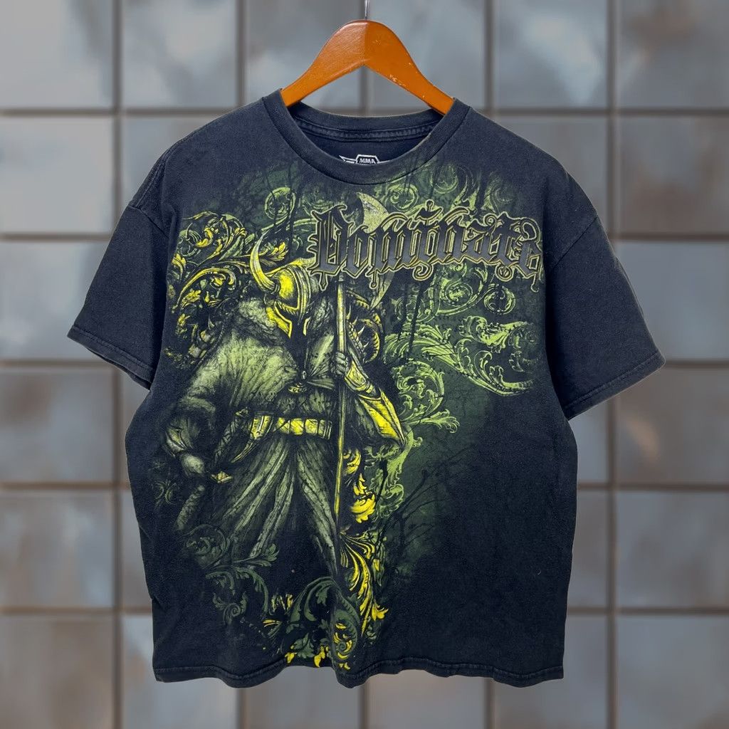 Vintage VINTAGE MMA Elite Dominate Viking Graphic T Shirt XL Men Black Cotton Short Sleeve Logo 2000s Vintage Theme Outdoor Motorcycle Size US XL / EU 56 / 4 - 1 Thumbnail