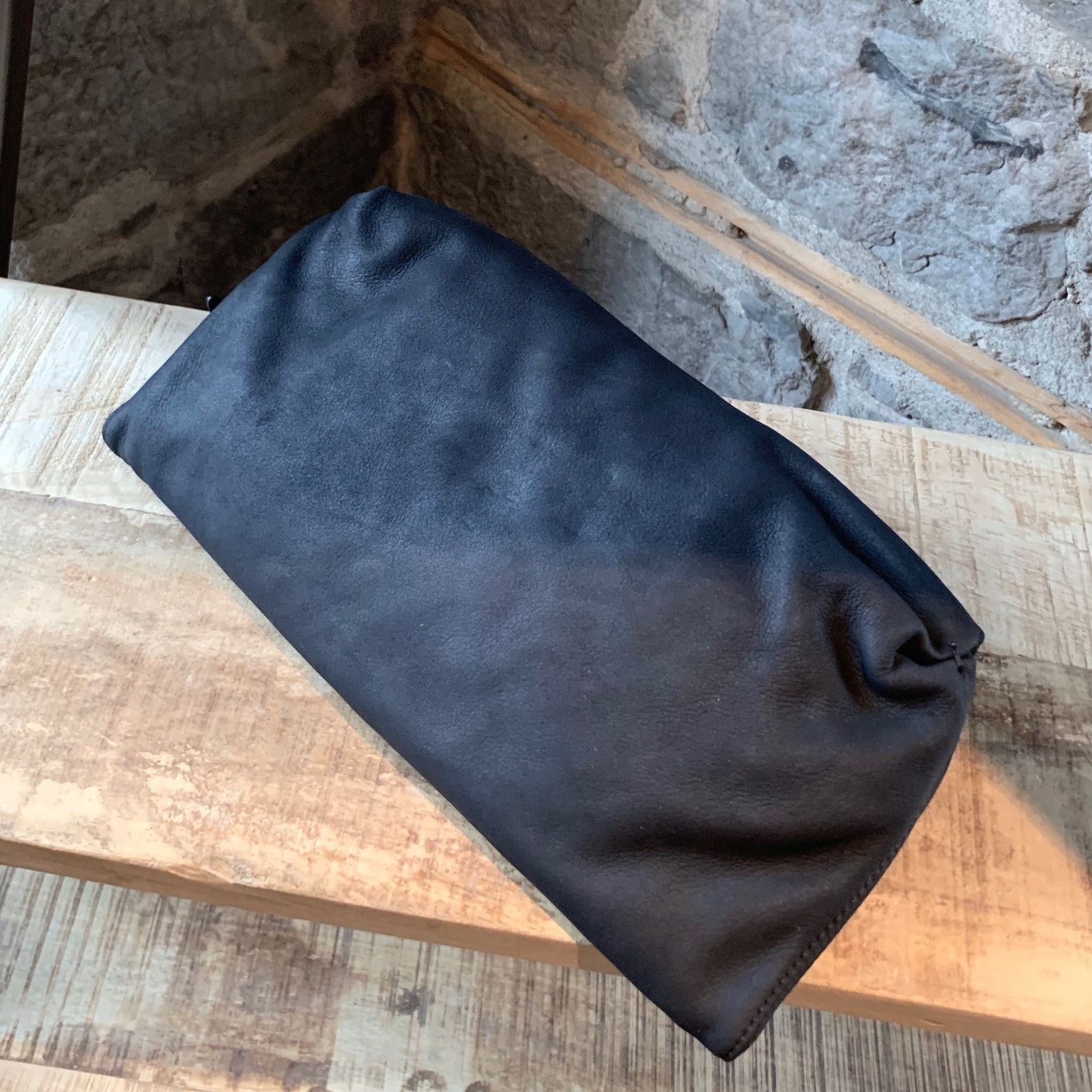 Lanvin Lanvin Black Leather Happy Envelope Clutch Size ONE SIZE - 5 Thumbnail