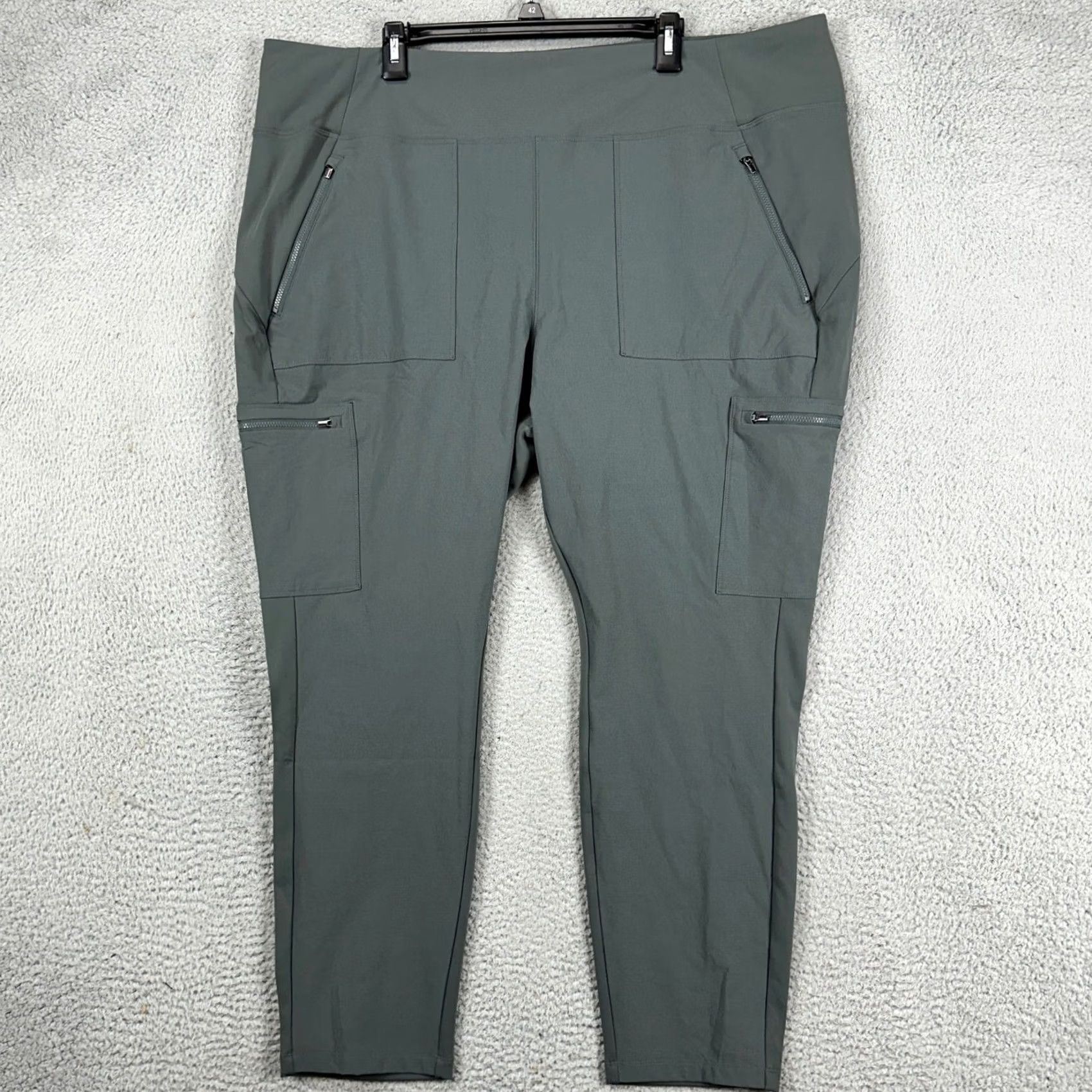 Athleta Athleta Womens Hybrid Cargo Legging Pants 26 Gray Pocket Stretch Nylon Blend NEW Size 26" / US 2 / IT 38 - 2 Thumbnail
