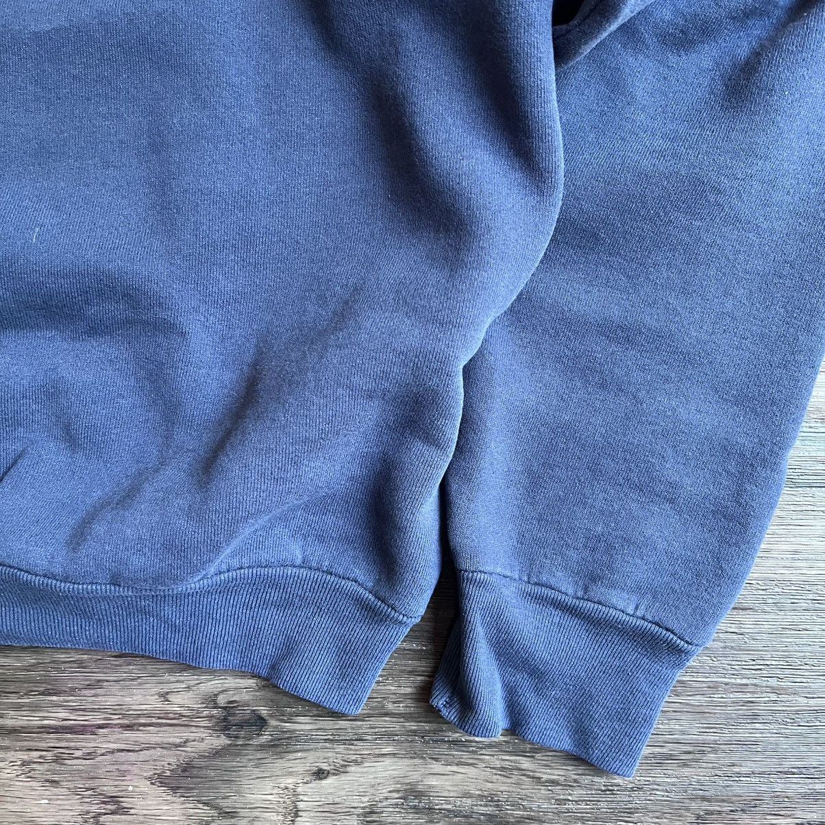 Fruit Of The Loom Sunfaded Blue Raglan Crewneck 1990s Trashed/Stains Size US XL / EU 56 / 4 - 3 Thumbnail