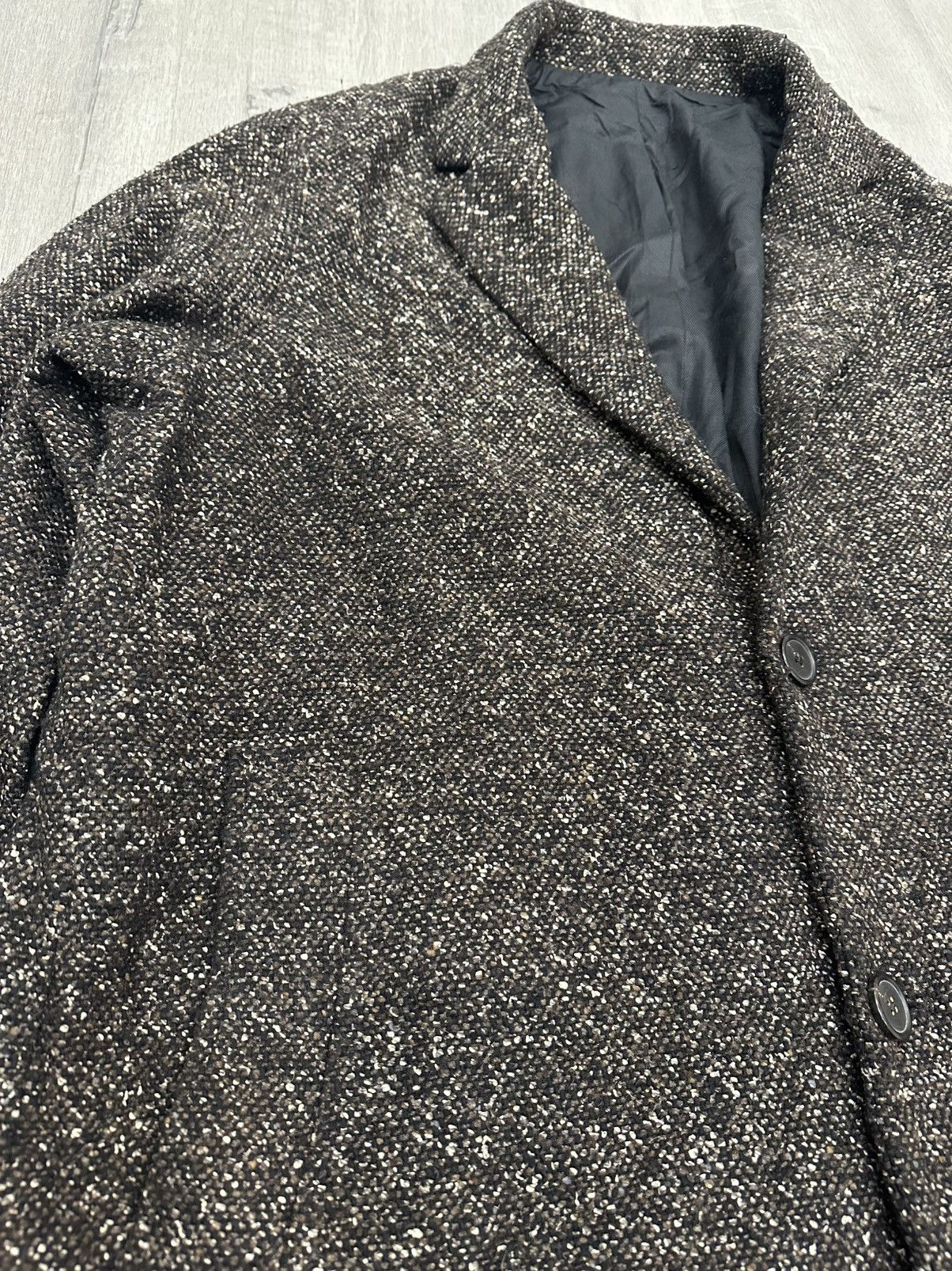AMI AMI Paris Brown Tweed Wool Blend Coat – Size L Size 48L - 3 Thumbnail