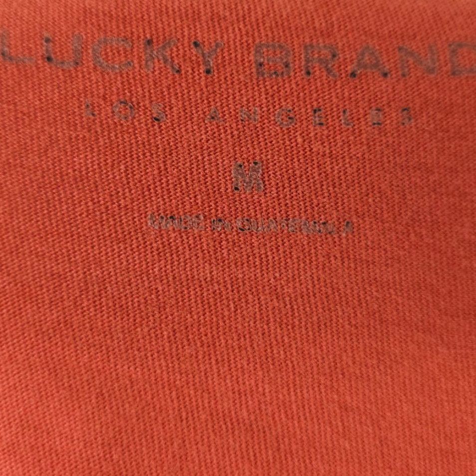 Lucky Brand Lucky Brand Ski Texas T Shirt Mens Orange Relaxed Fit Armadillo Graphic Tee Size US M / EU 48-50 / 2 - 6 Thumbnail