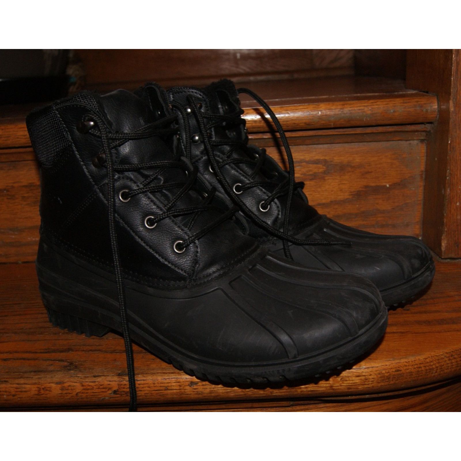 Nautica Nautica Black Lace Up Boots Men's Size 11 DUCK Boot Snow Size US 11 / EU 44 - 2 Thumbnail