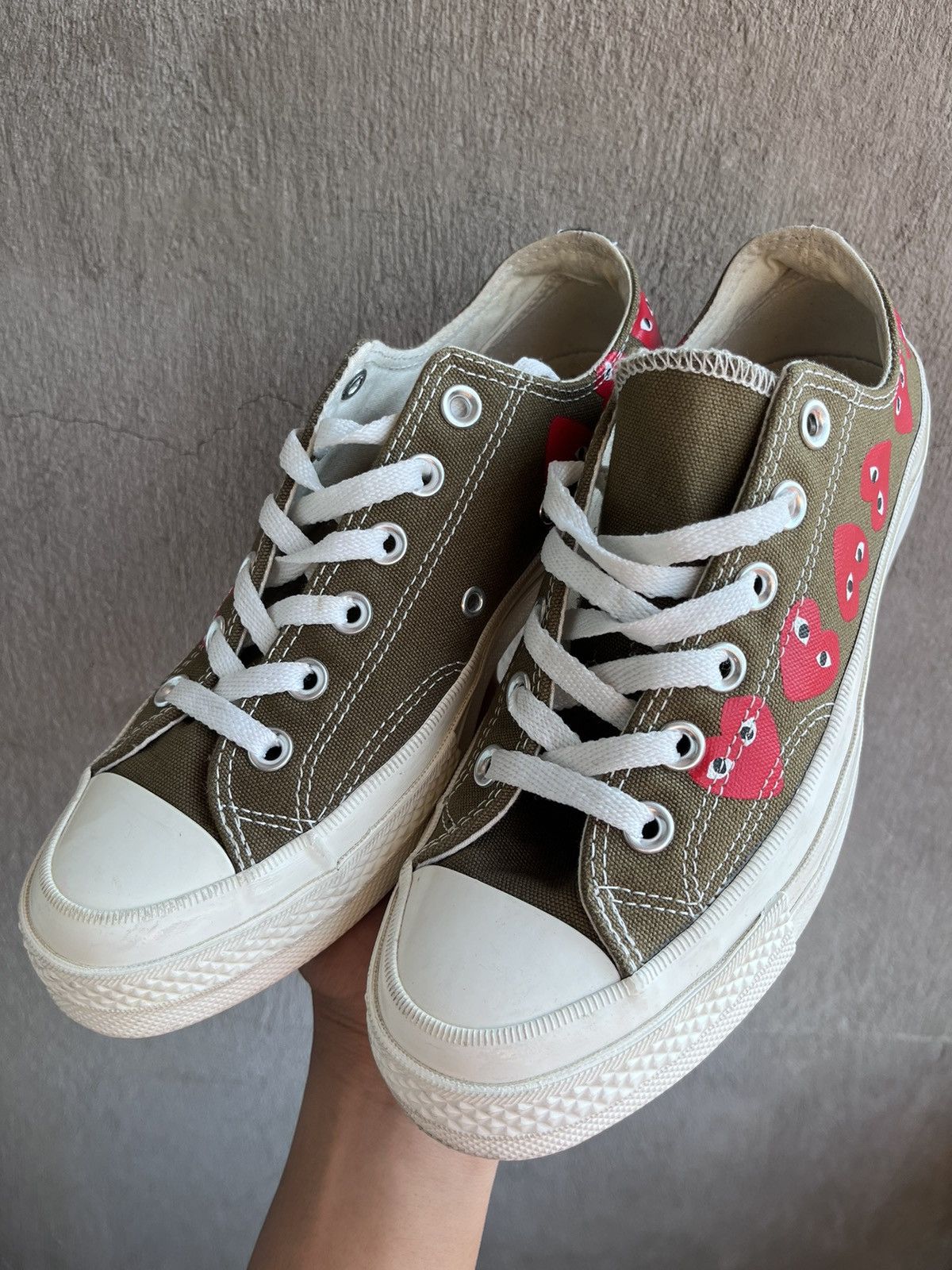 Comme des Garcons × Converse CONVERSE CHUCK TAYLOR 70 X COMME DES GARÇONS OLIVE GREEN Size US 5.5 / IT 35.5 - 3 Thumbnail
