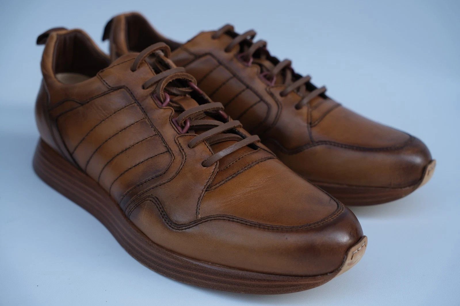 Gucci New Gucci Brown Leather Sneakers UK 10.5 US 11.5 EU 44.5 Size US 11.5 / EU 44-45 - 1 Thumbnail