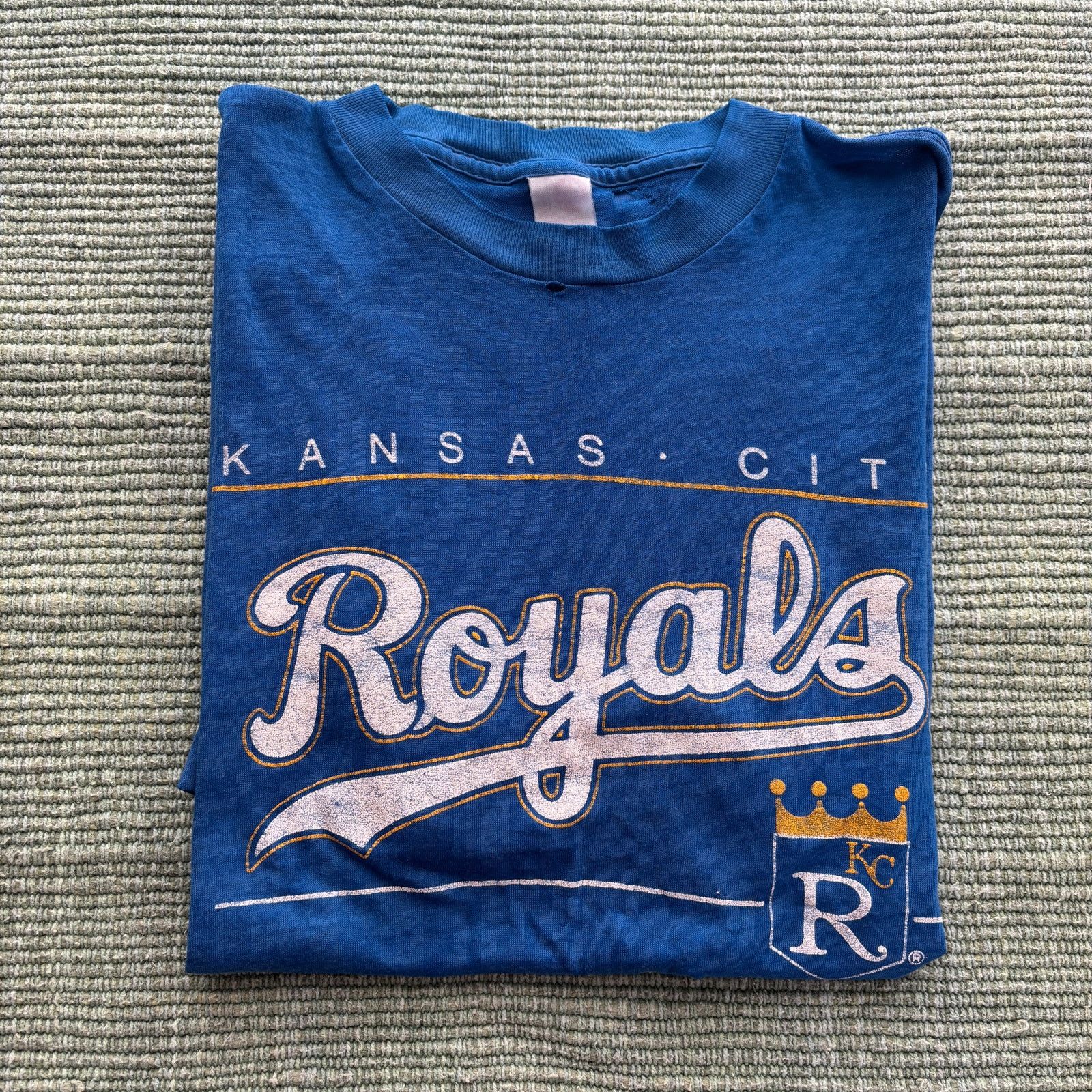 MLB × Vintage True Vintage 70s 80s Kansas City Royals Single Stitched Tee Size US L / EU 52-54 / 3 - 1 Thumbnail