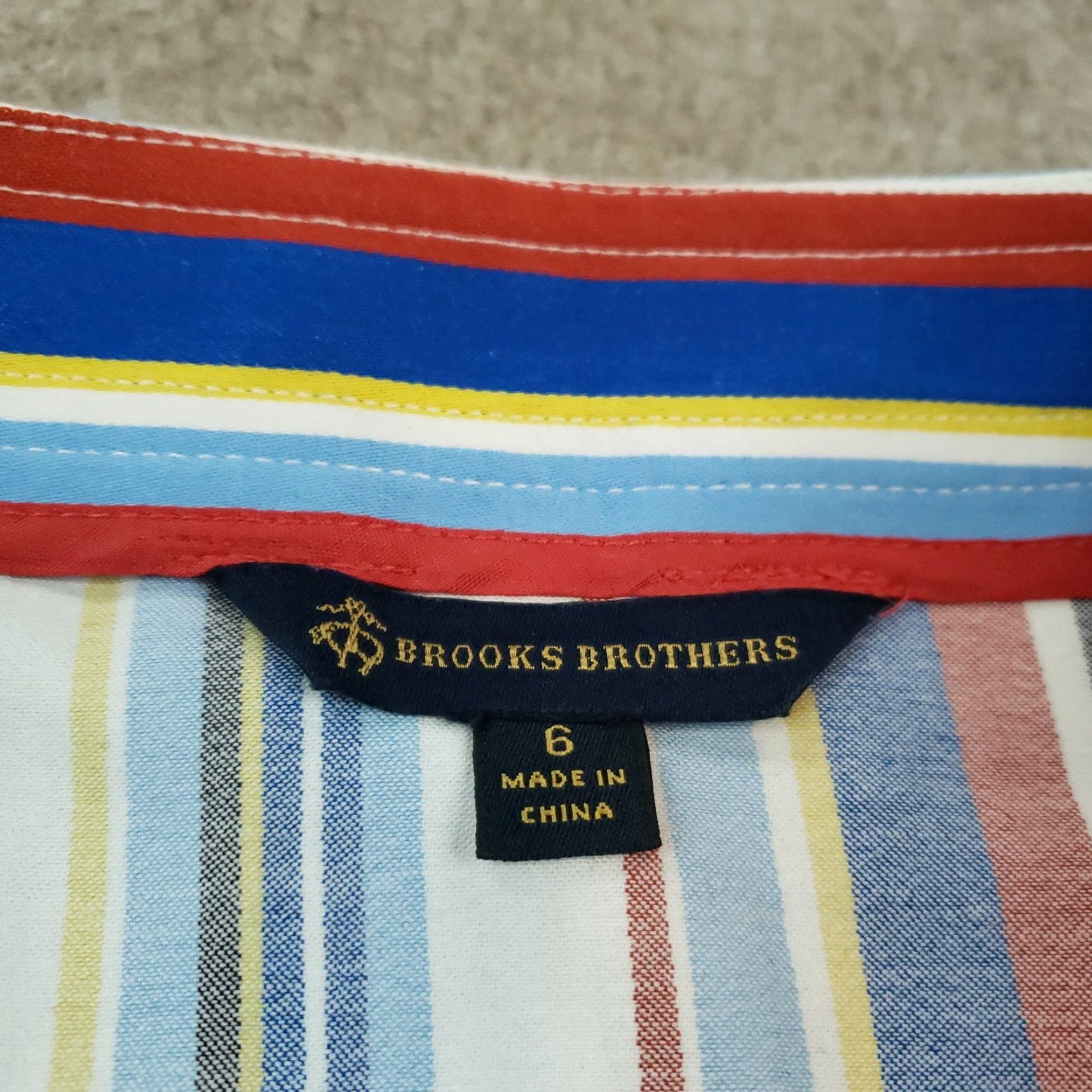 Brooks Brothers Brooks Brothers White Blue Striped Pencil Skirt Women's 6 Straight Career Stretch Size 28" / US 6 / IT 42 - 7 Thumbnail