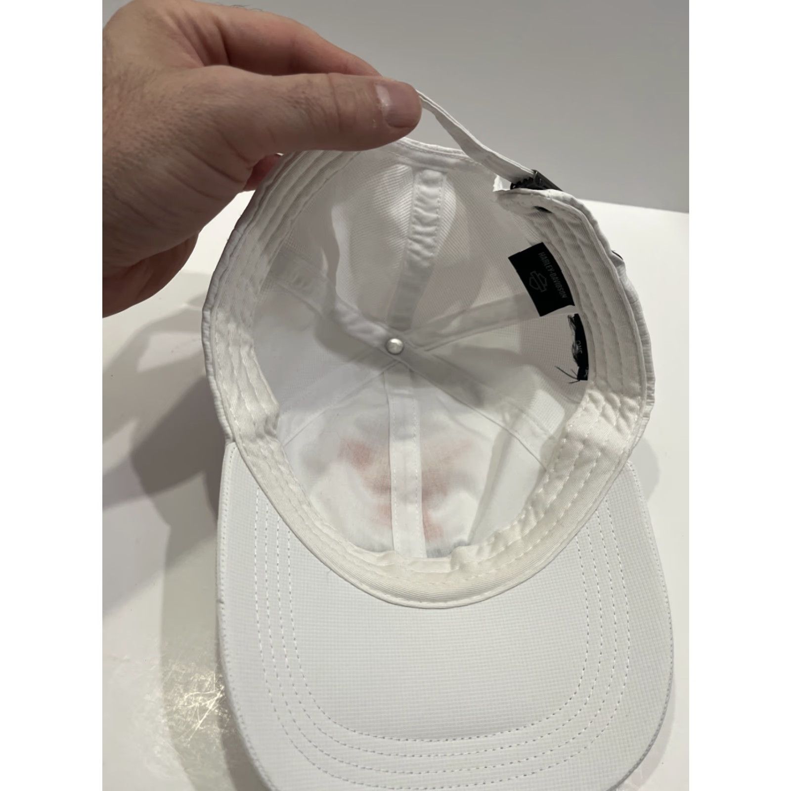 Harley Davidson Harley-Davidson Baseball Cap White One Size Mens Adjustable Lightweight Outdoor Cap Size ONE SIZE - 5 Thumbnail