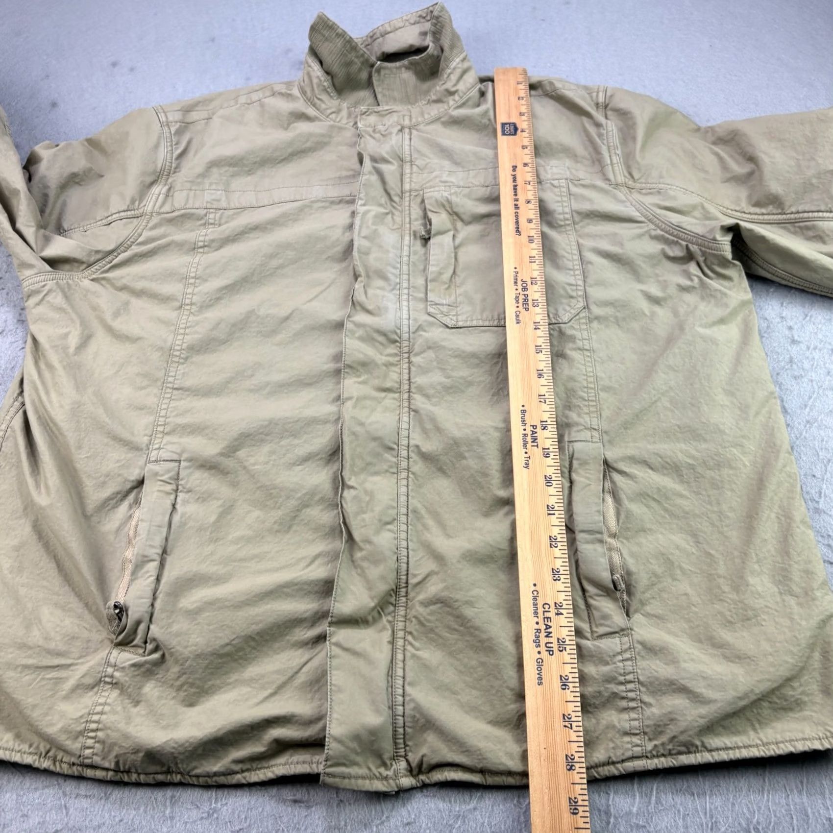 Carbon Carbon Jacket Mens XL Beige Full Zip Pockets Bomber Coat Casual Jacket Size US XL / EU 56 / 4 - 6 Thumbnail