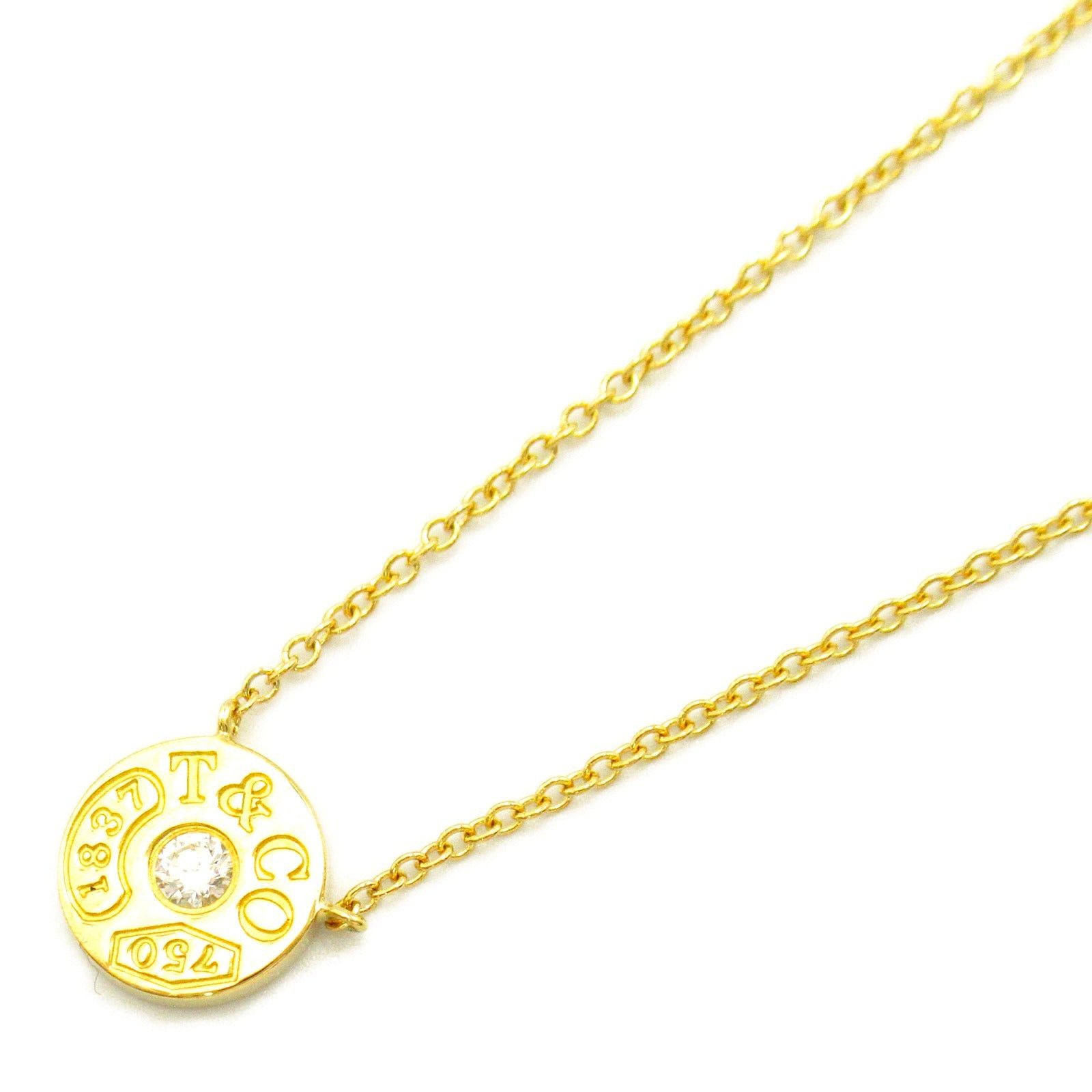 Tiffany & Co. Tiffany Co 1837 Necklace K18 (Yellow Gold) Diamond Clear Size ONE SIZE - 1 Thumbnail