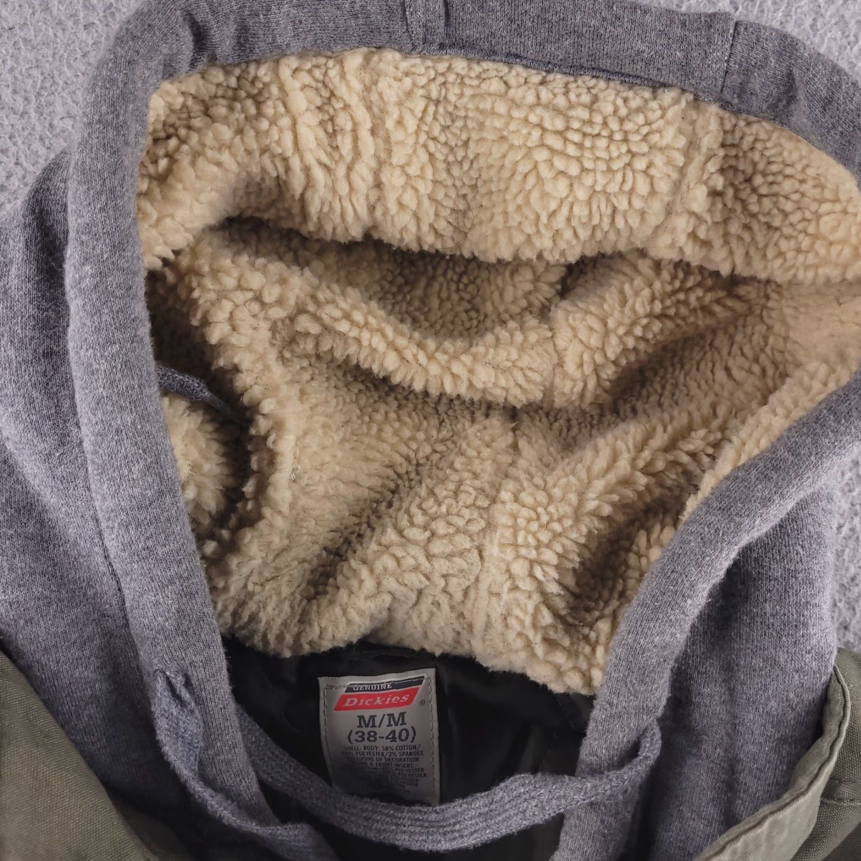 Dickies Dickies Hoodie Mens M Green Duck Canvas Cotton Fleece Work Casual Olive Quilted Jacket Size US M / EU 48-50 / 2 - 6 Thumbnail