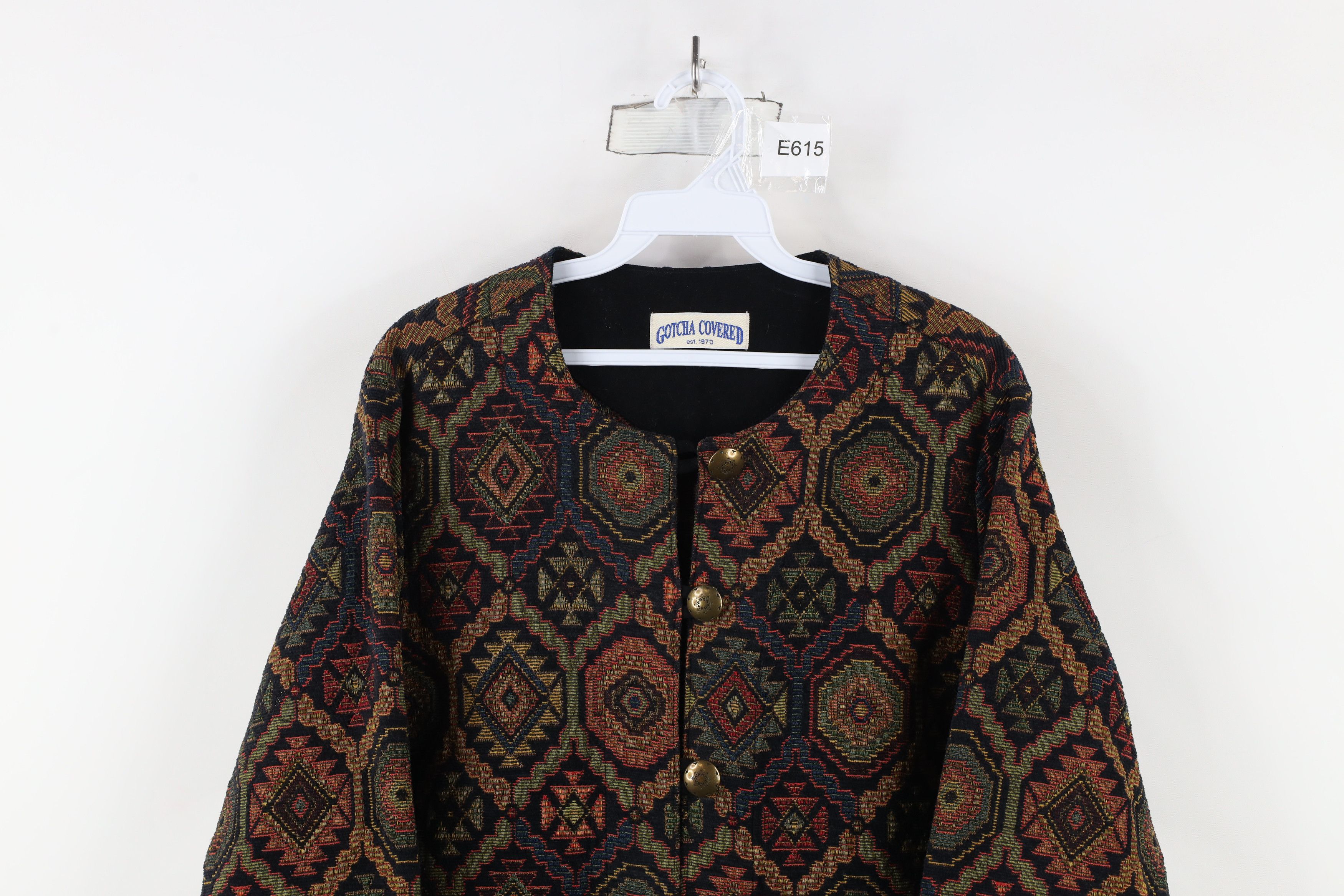 Vintage Vintage 90s Streetwear Southwestern Tapestry Button Jacket Size S / US 4 / IT 40 - 2 Thumbnail
