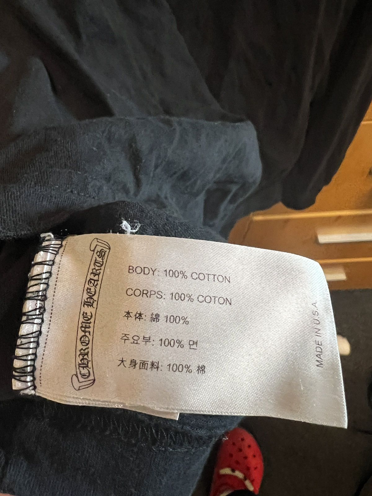 Chrome Hearts Black floral chrome hearts long sleeve tee with neck text Size US M / EU 48-50 / 2 - 6 Thumbnail