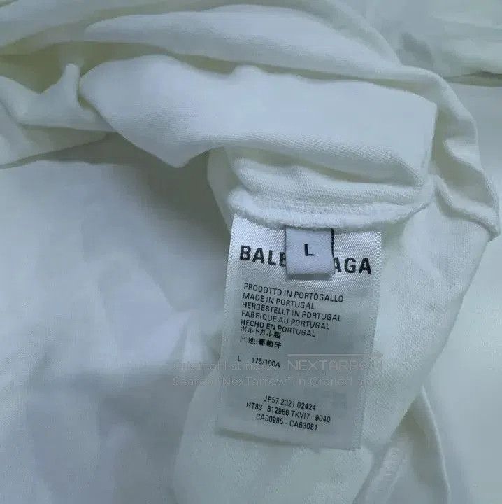 Balenciaga Balenciaga Logo Print White Short Sleeve T. Size US L / EU 52-54 / 3 - 4 Thumbnail