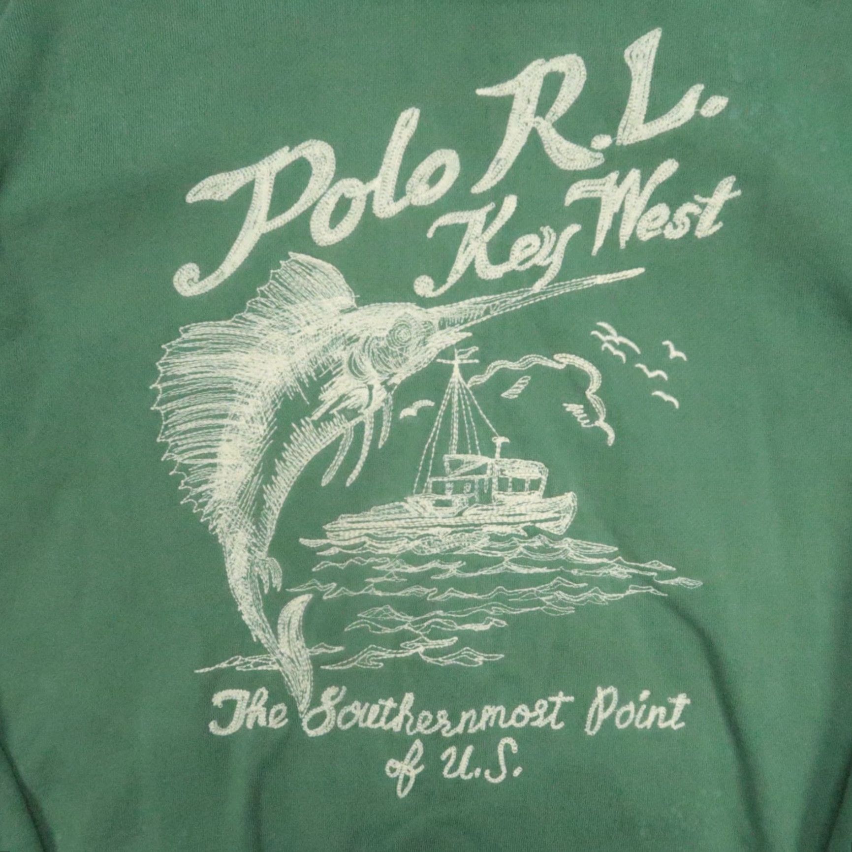 Polo Ralph Lauren Polo Ralph Lauren Hoodie Mens Medium Green PRL Key West Pullover Hooded Pockets Size US M / EU 48-50 / 2 - 2 Thumbnail