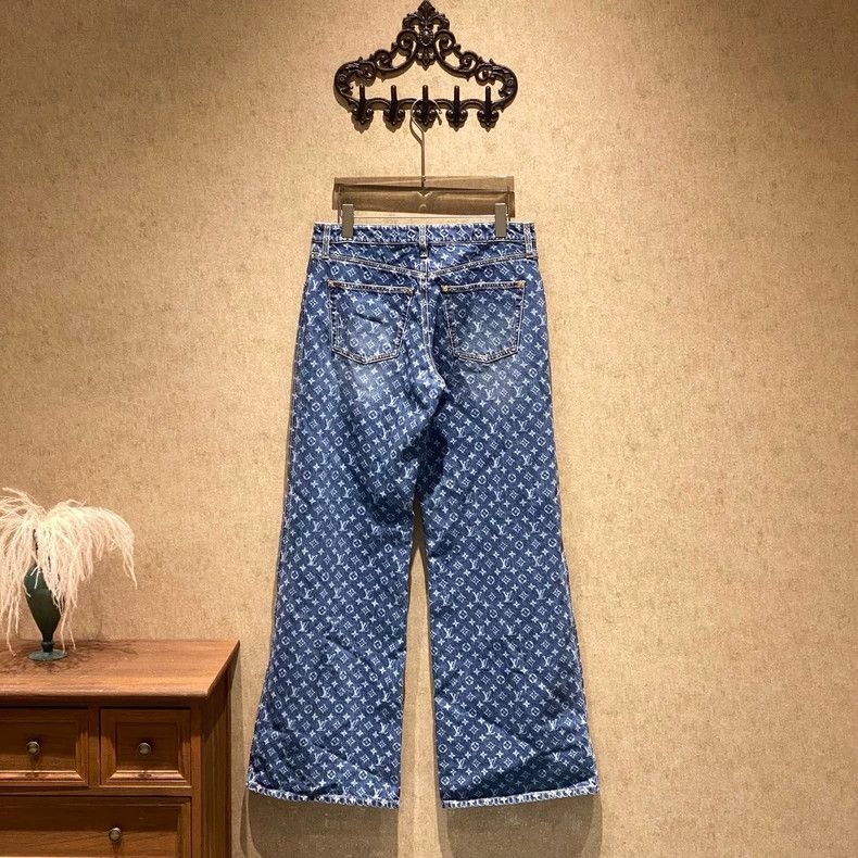 Louis Vuitton Louis Vuitton 25 FW new blue print full print jeans Size US 40 / EU 56 - 2 Thumbnail