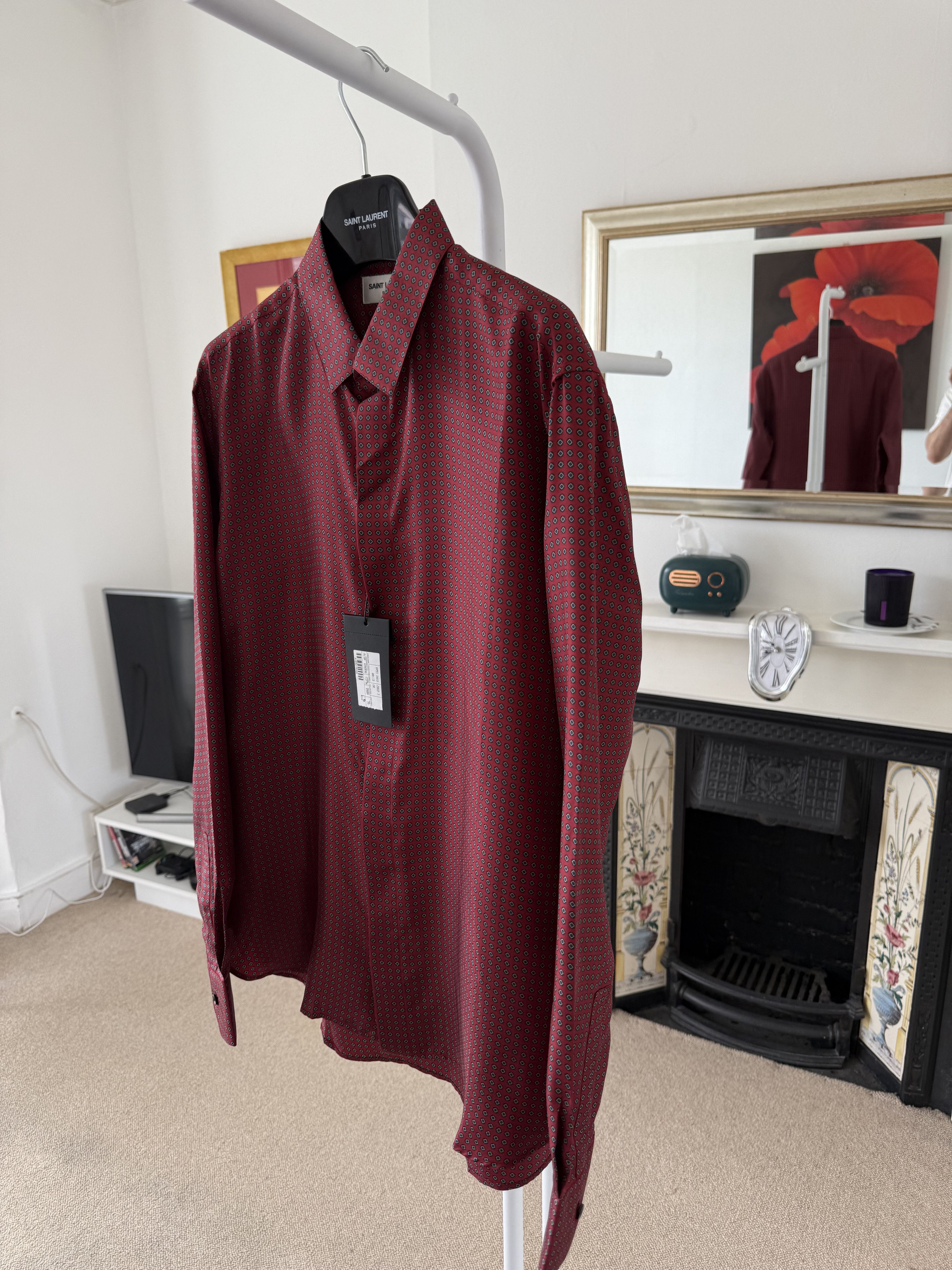 Saint Laurent Paris SS23 Saint Laurent Silk Diamond Shirt Size US M / EU 48-50 / 2 - 4 Thumbnail