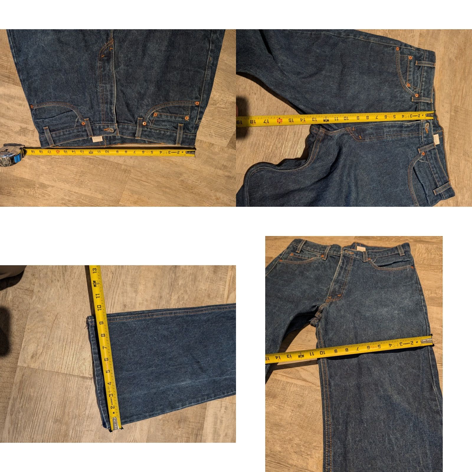 Levi's VINTAGE Levi's 517 Jeans Men 36x28 Dark Blue 90s Retro USA Made Five-Pocket Straight Mens Size US 36 / EU 52 - 8 Thumbnail