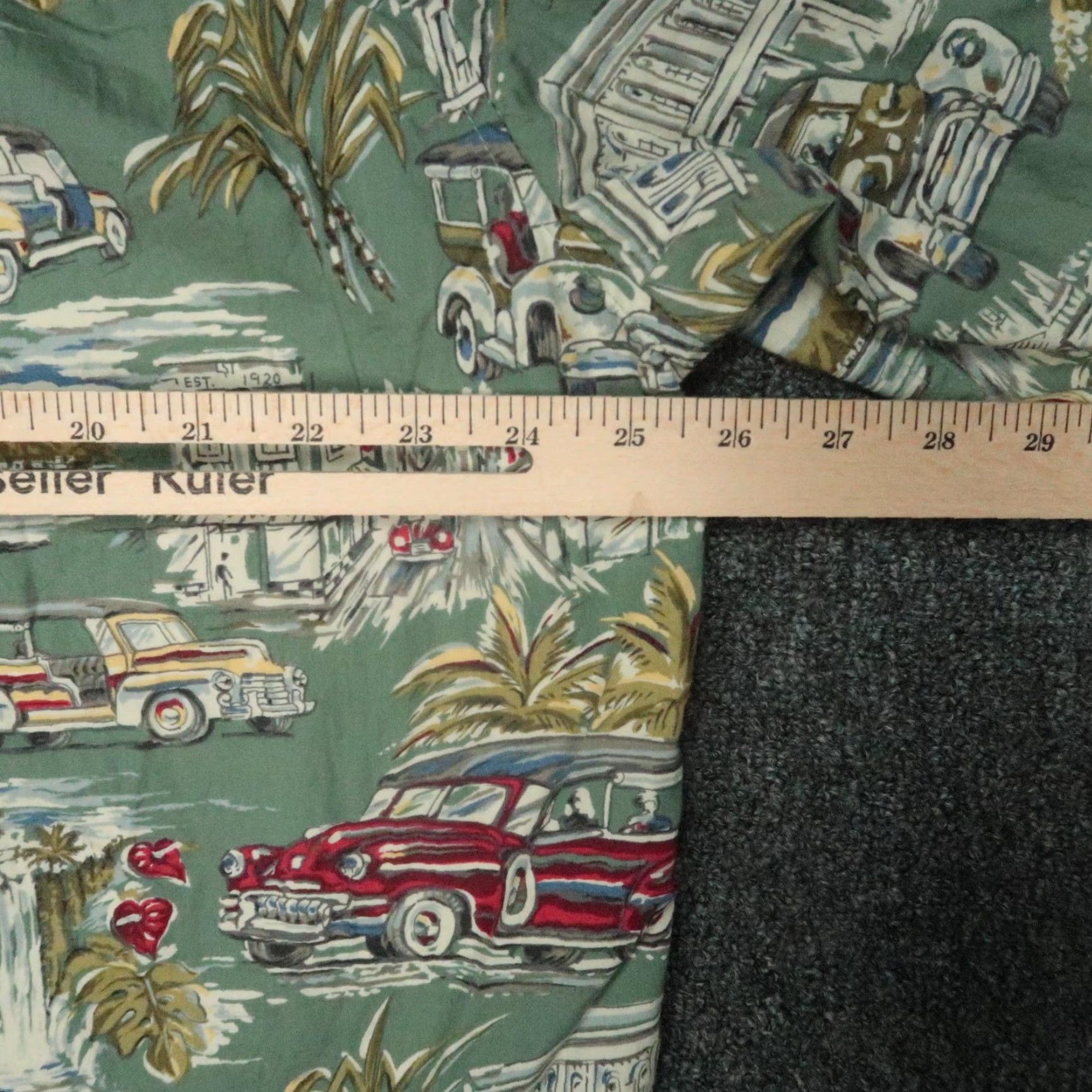 Reyn Spooner VINTAGE Reyn Spooner Shirt Mens XL Green Hawaiian Classic Cars Aloha Island Scene Size US XL / EU 56 / 4 - 5 Thumbnail