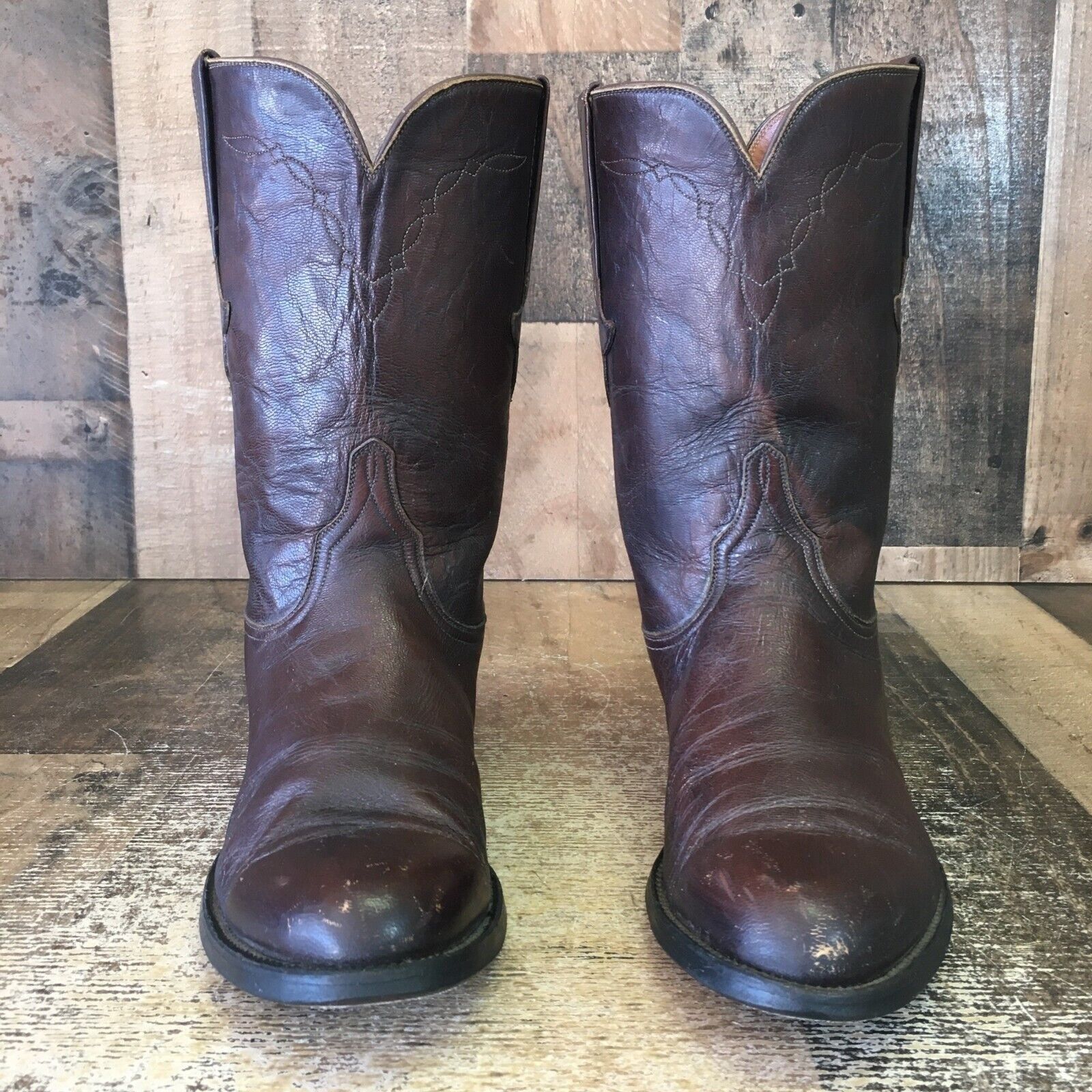 Lucchese Lucchese P0468 Vintage Roper Brown Cowboy Boots Mens 7.5 E Size US 7.5 / EU 40-41 - 7 Thumbnail