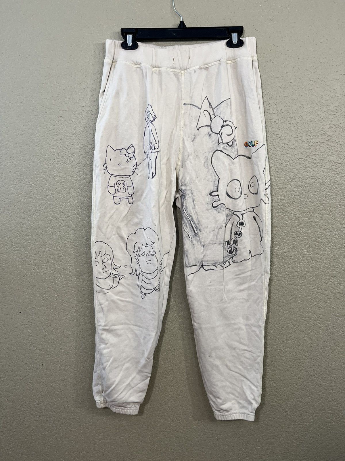 Golf Wang Golf Wang Custom Cartoon Sweatpants Small Size US 29 - 1 Thumbnail