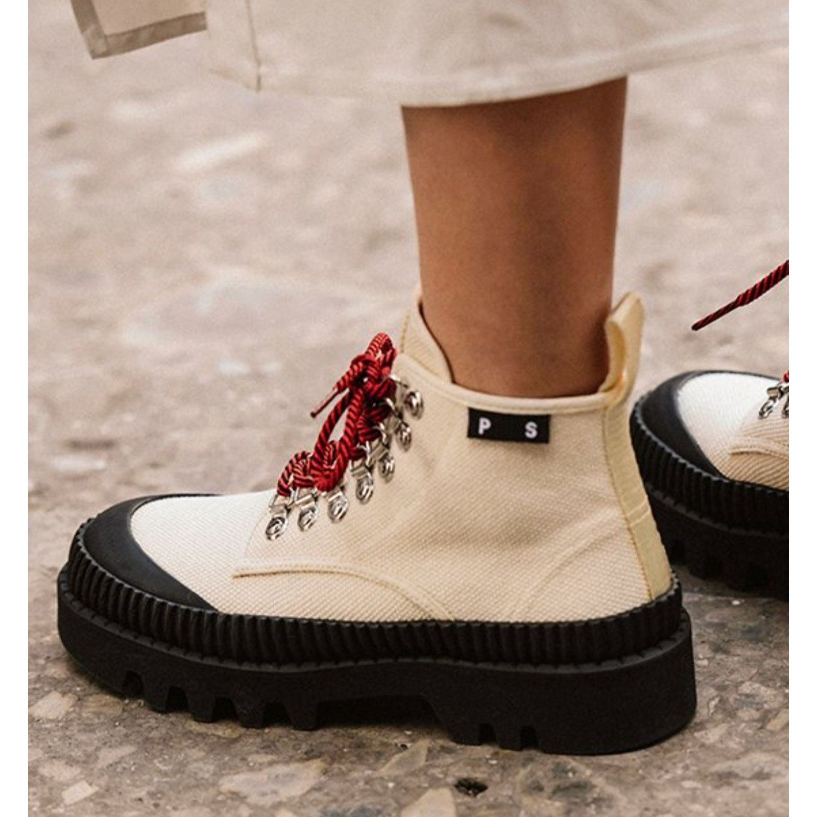 Proenza Schouler Proenza Schouler 30 MM Canvas Hiking Boots sz. 37 Size US 6.5 / IT 36.5 - 2 Thumbnail