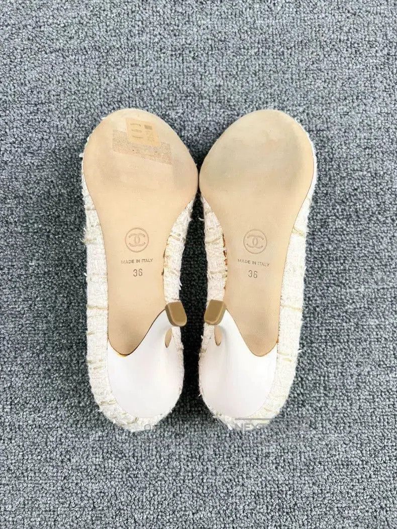 Chanel Chanel Bow Knit High Heel Shoes. Size US 5 / EU 37 - 5 Thumbnail